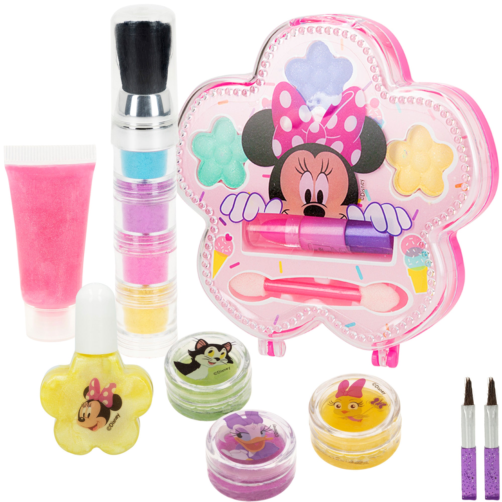 Conjunto de maquilhagem da Minnie Mouse com acessórios