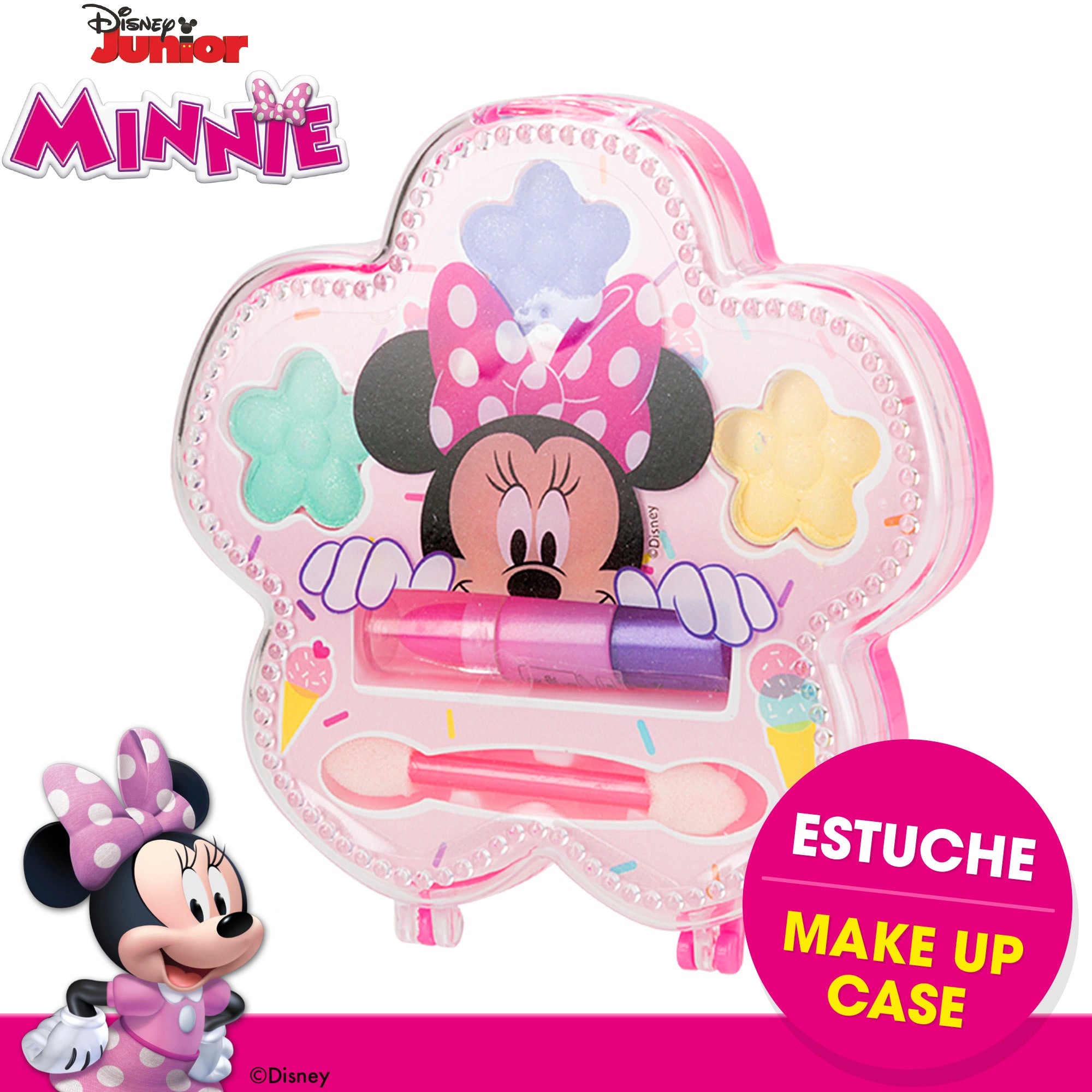 Conjunto de maquilhagem da Minnie Mouse com acessórios