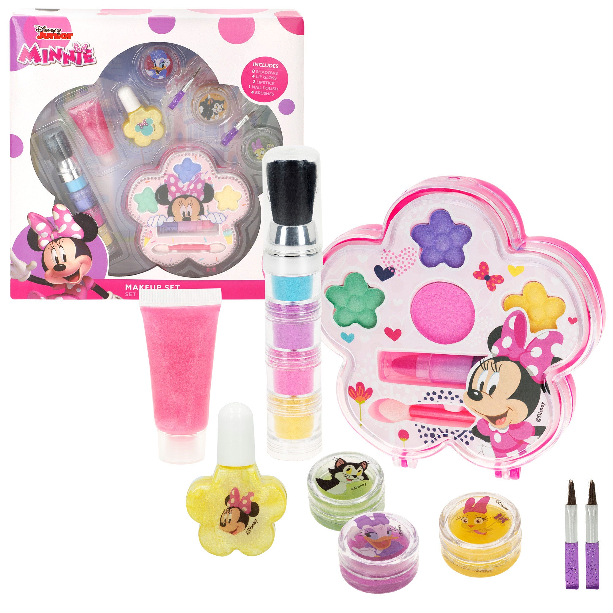 Conjunto de maquilhagem da Minnie Mouse com acessórios