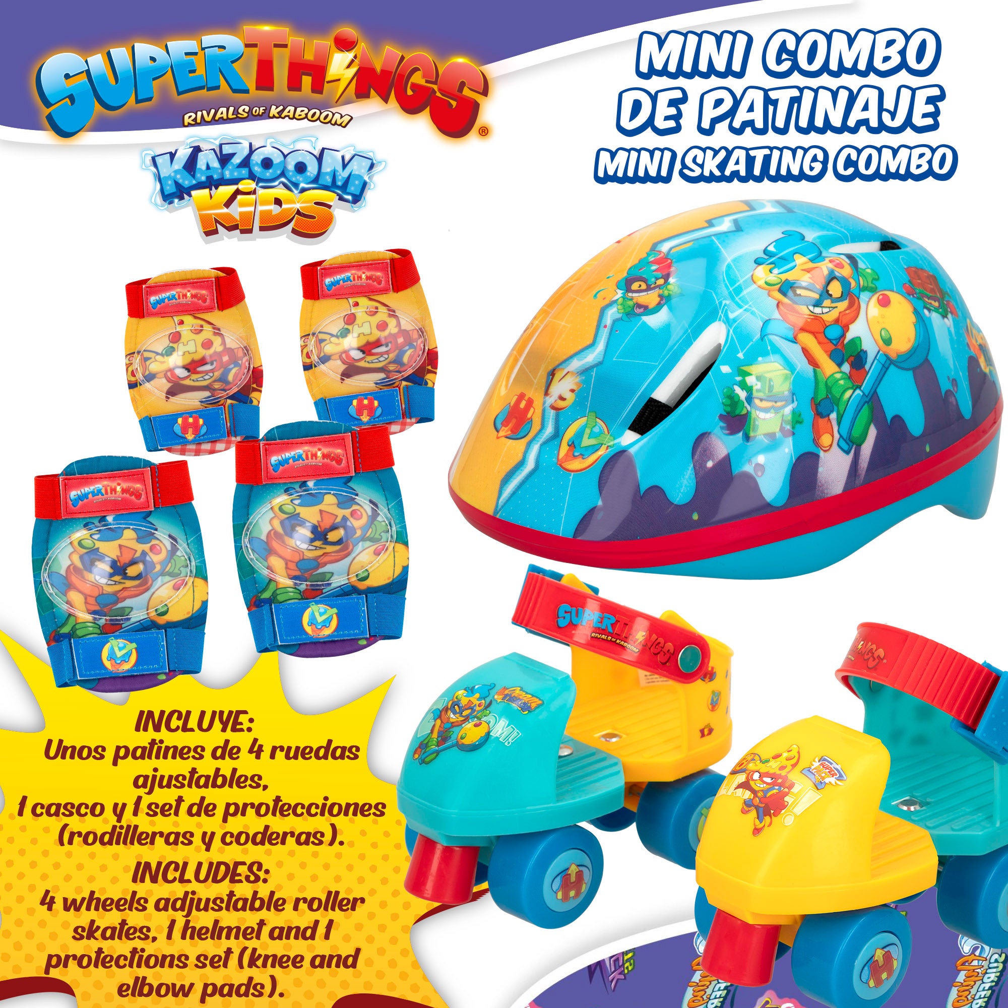 Conjunto de Patinagem Infantil SuperThings