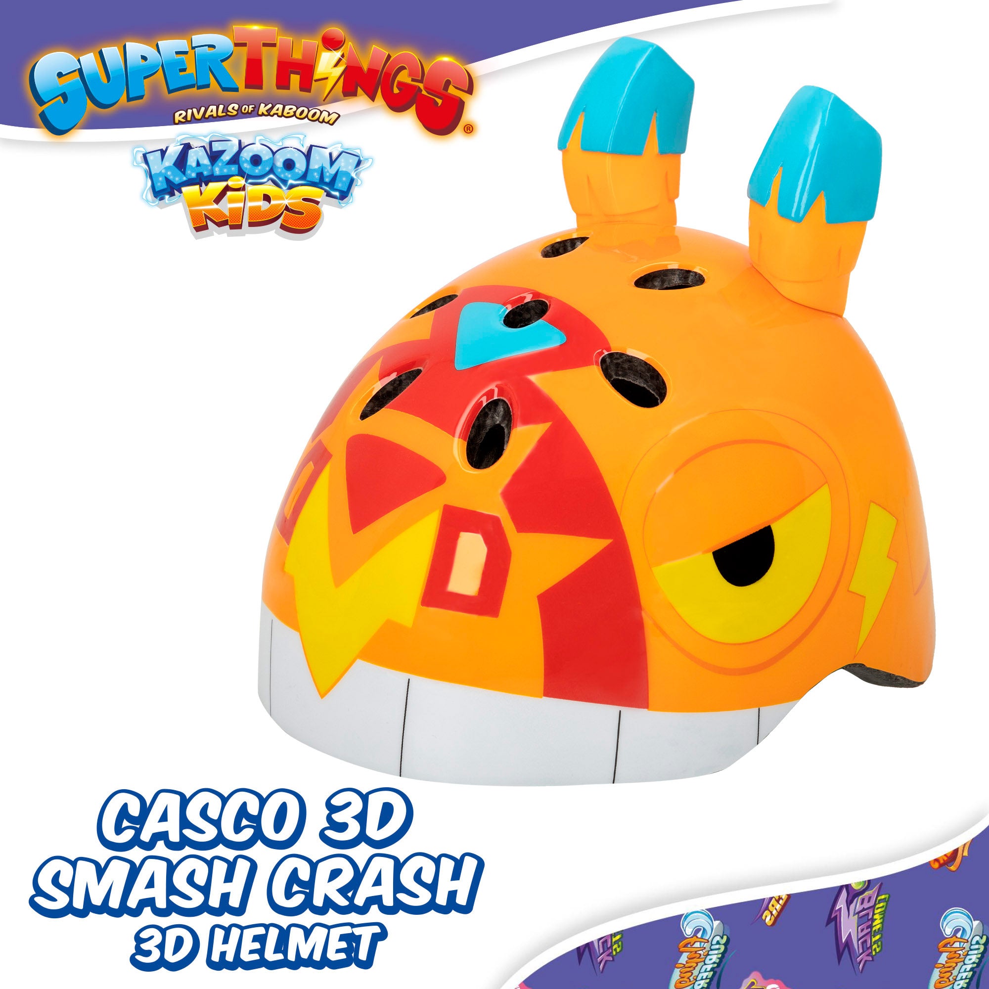 Capacete para trotinete Smash Crash SuperThings 3D