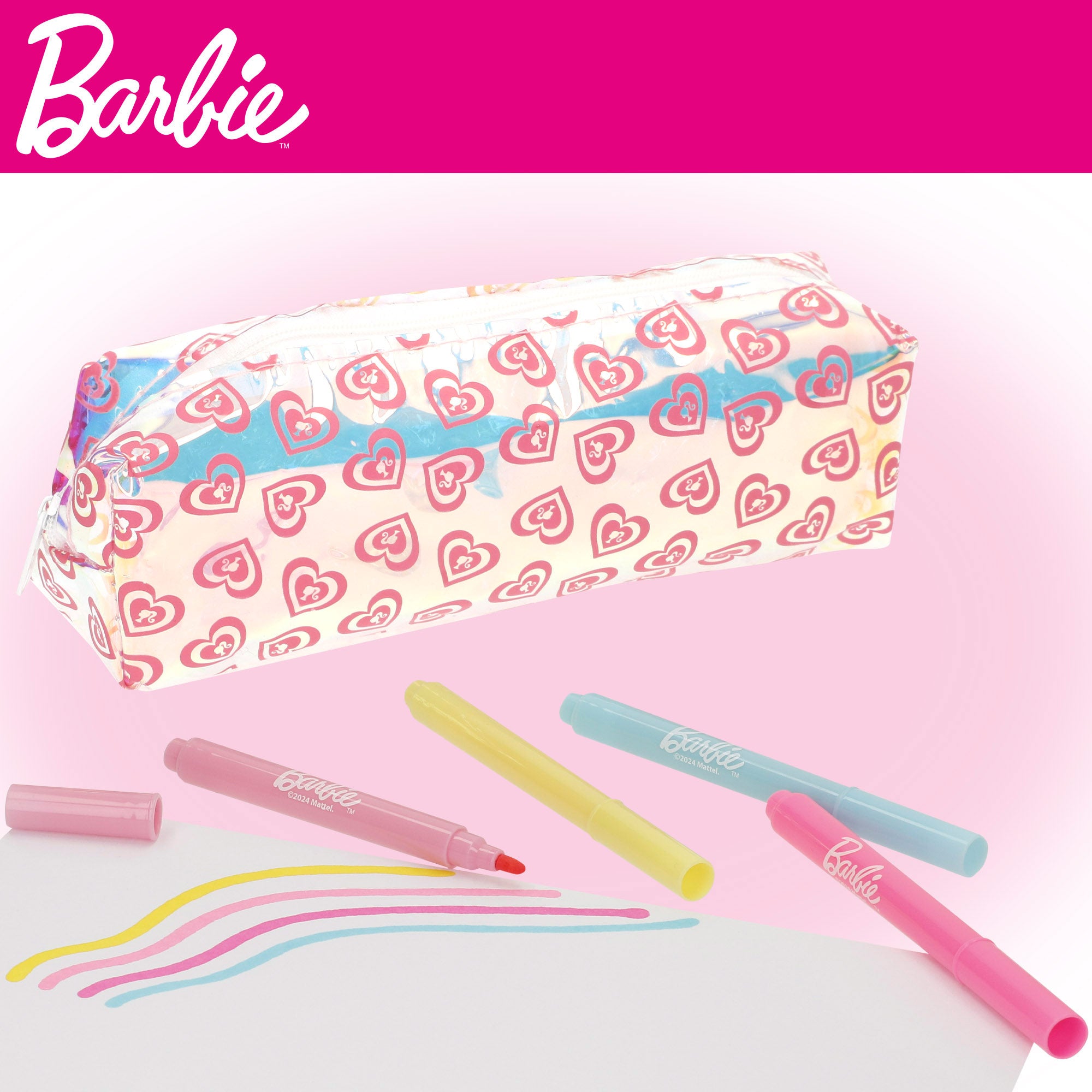 Conjunto de acessórios para mochila de colorir da Barbie