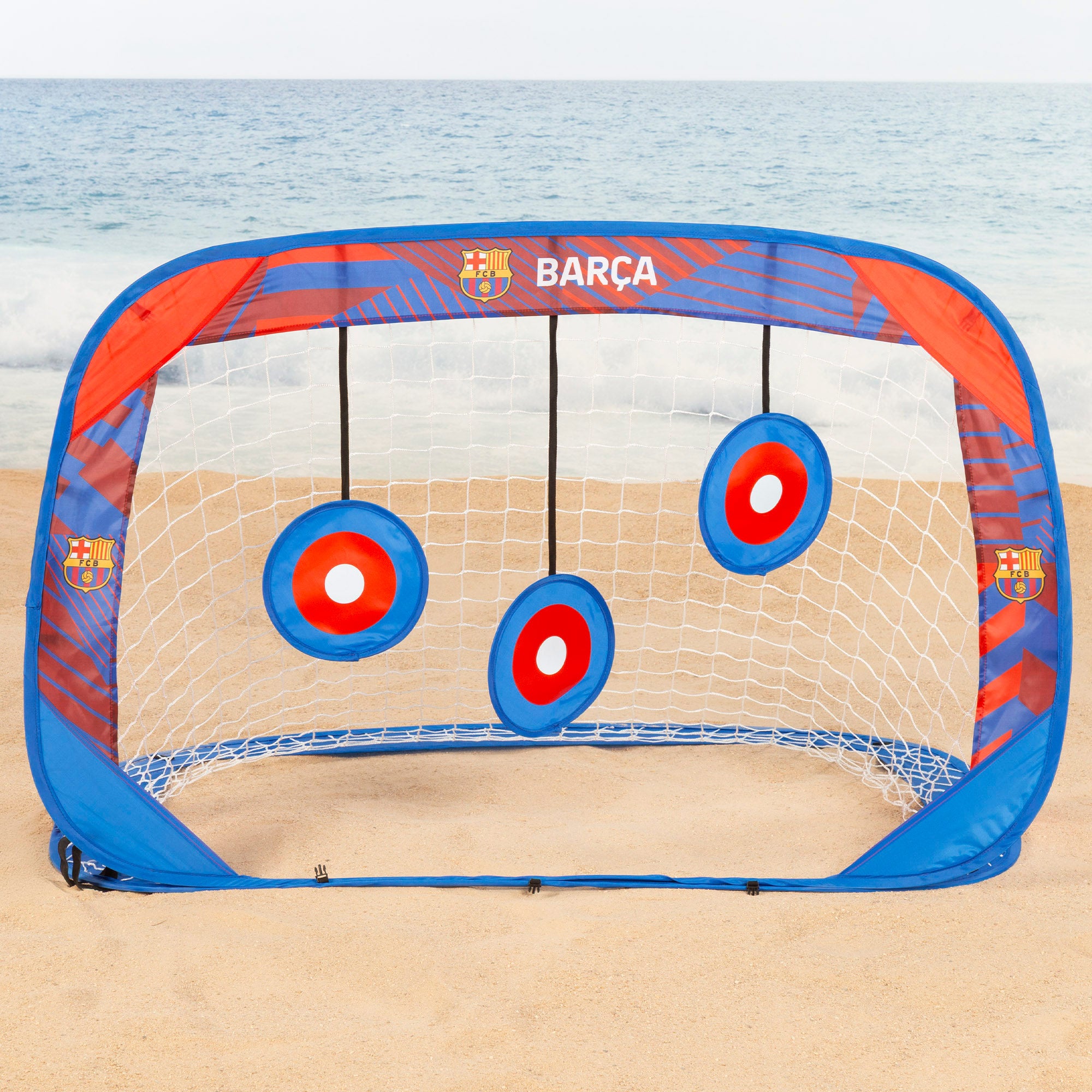 Golo pop-up 4 em 1 do Barça com target de 120x80x80 cm