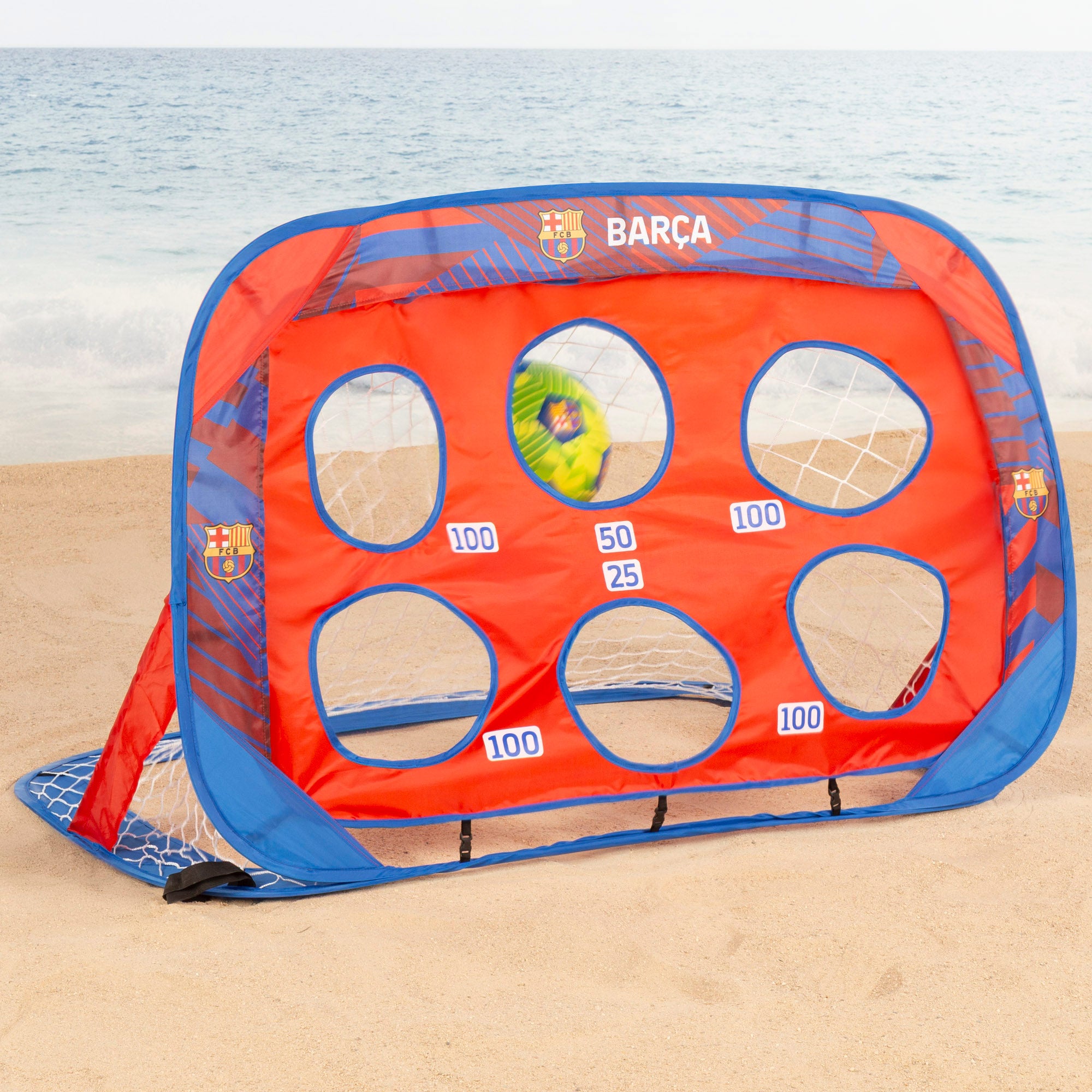 Golo pop-up 4 em 1 do Barça com target de 120x80x80 cm