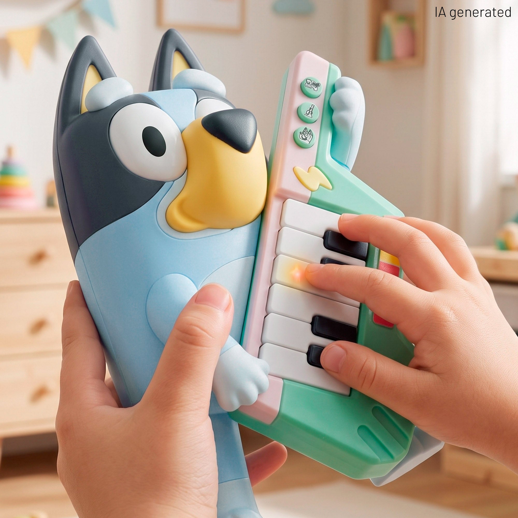Bluey A minha primeira guitarra-piano + 18 meses