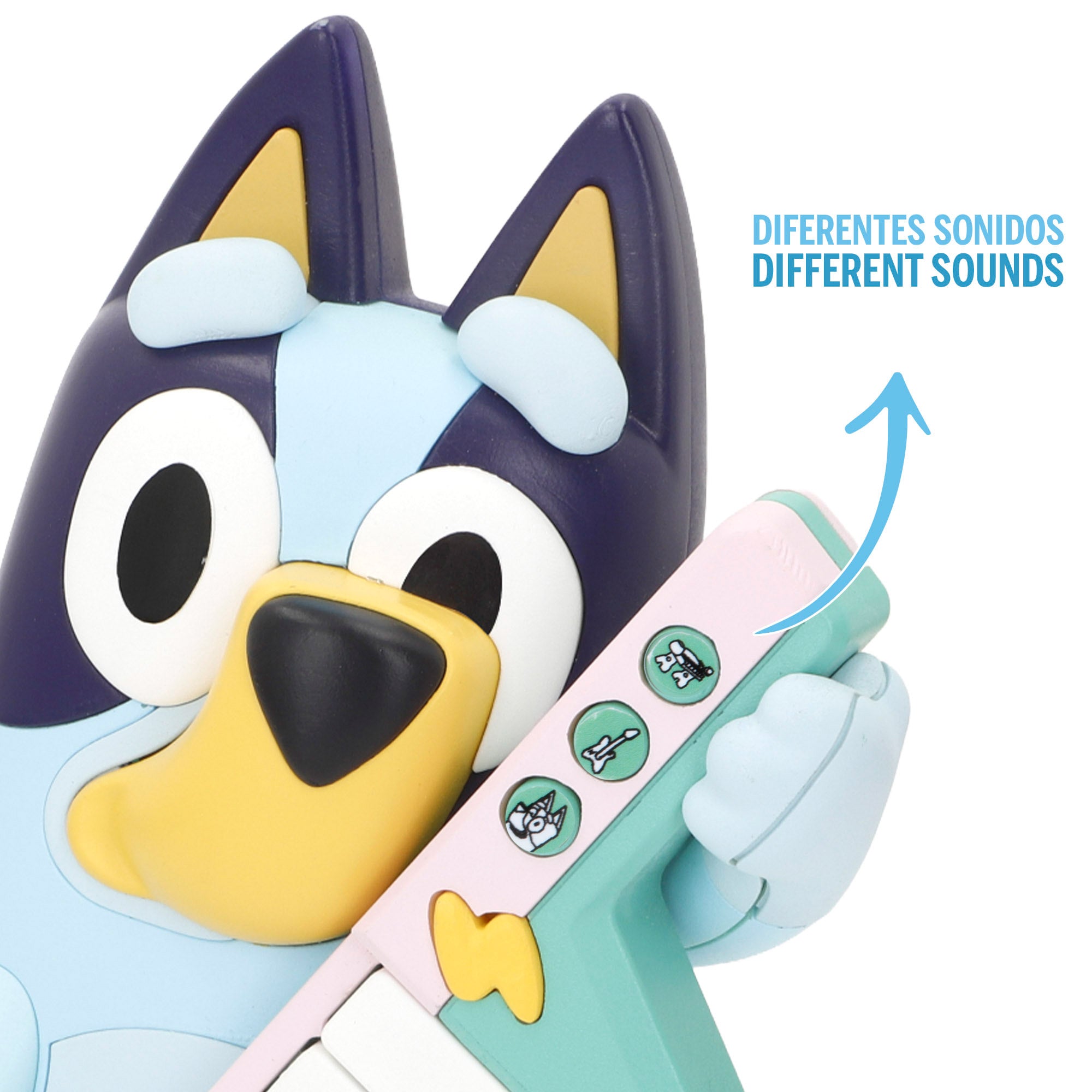 Bluey A minha primeira guitarra-piano + 18 meses