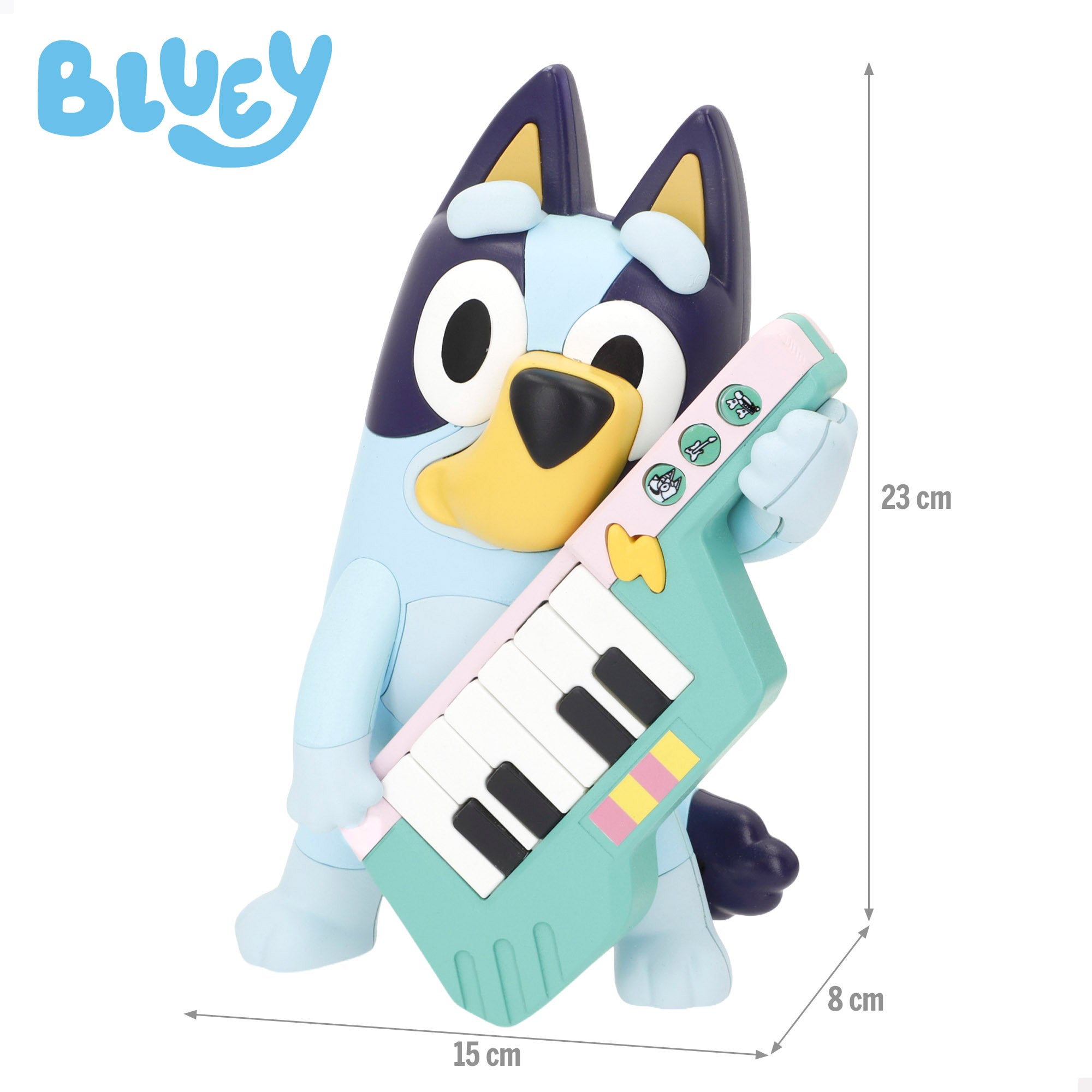 Bluey A minha primeira guitarra-piano + 18 meses