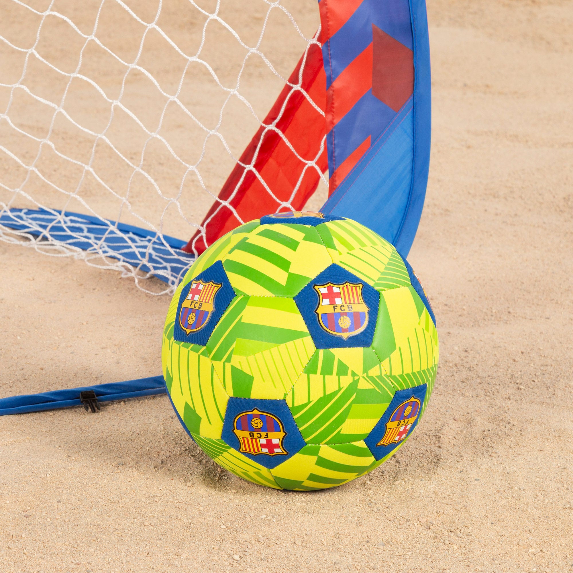 Bola de futebol de praia do FC Barcelona tamanho 5 (desinflada)