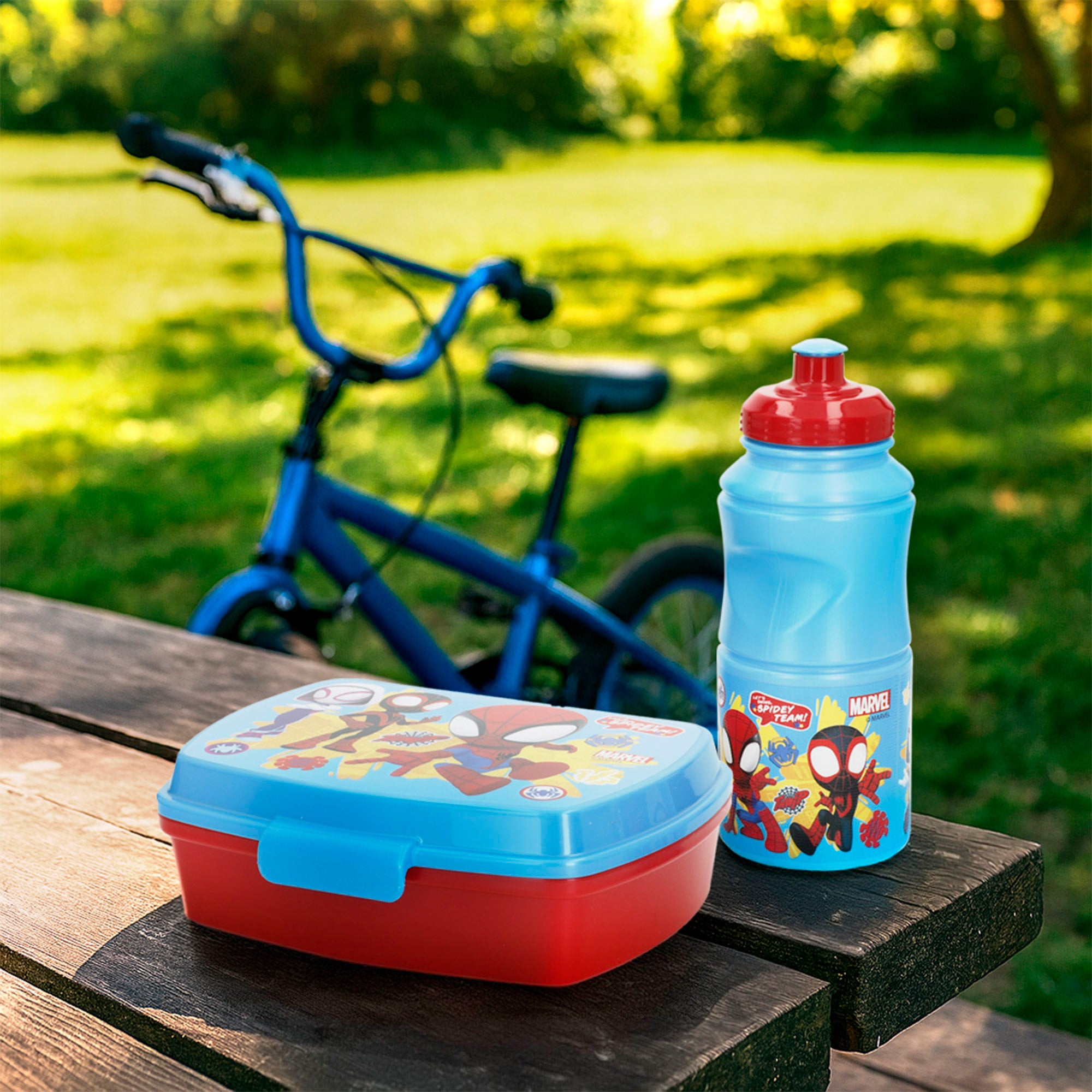 Lancheira e garrafa infantil da Spidey Pack