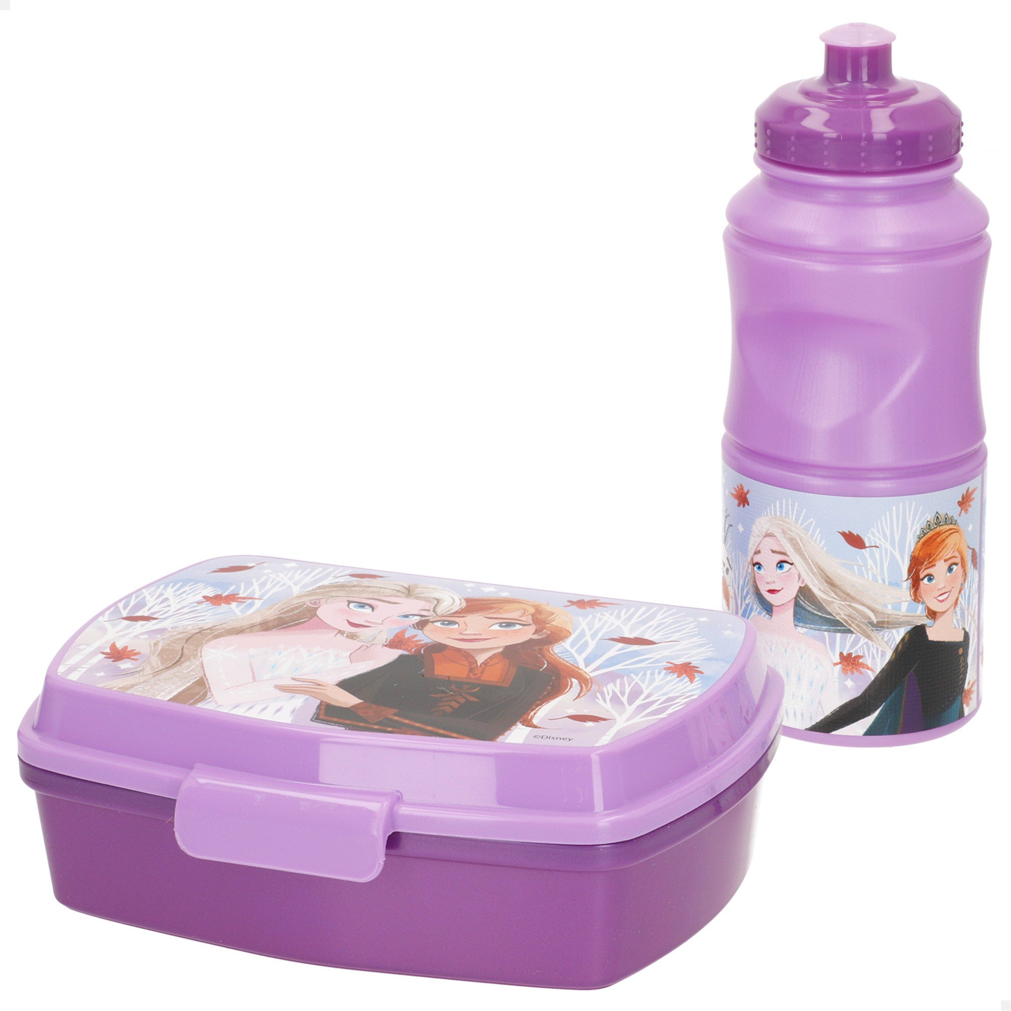 Kit Infantil Frozen: Lancheira e Garrafa de 380ml