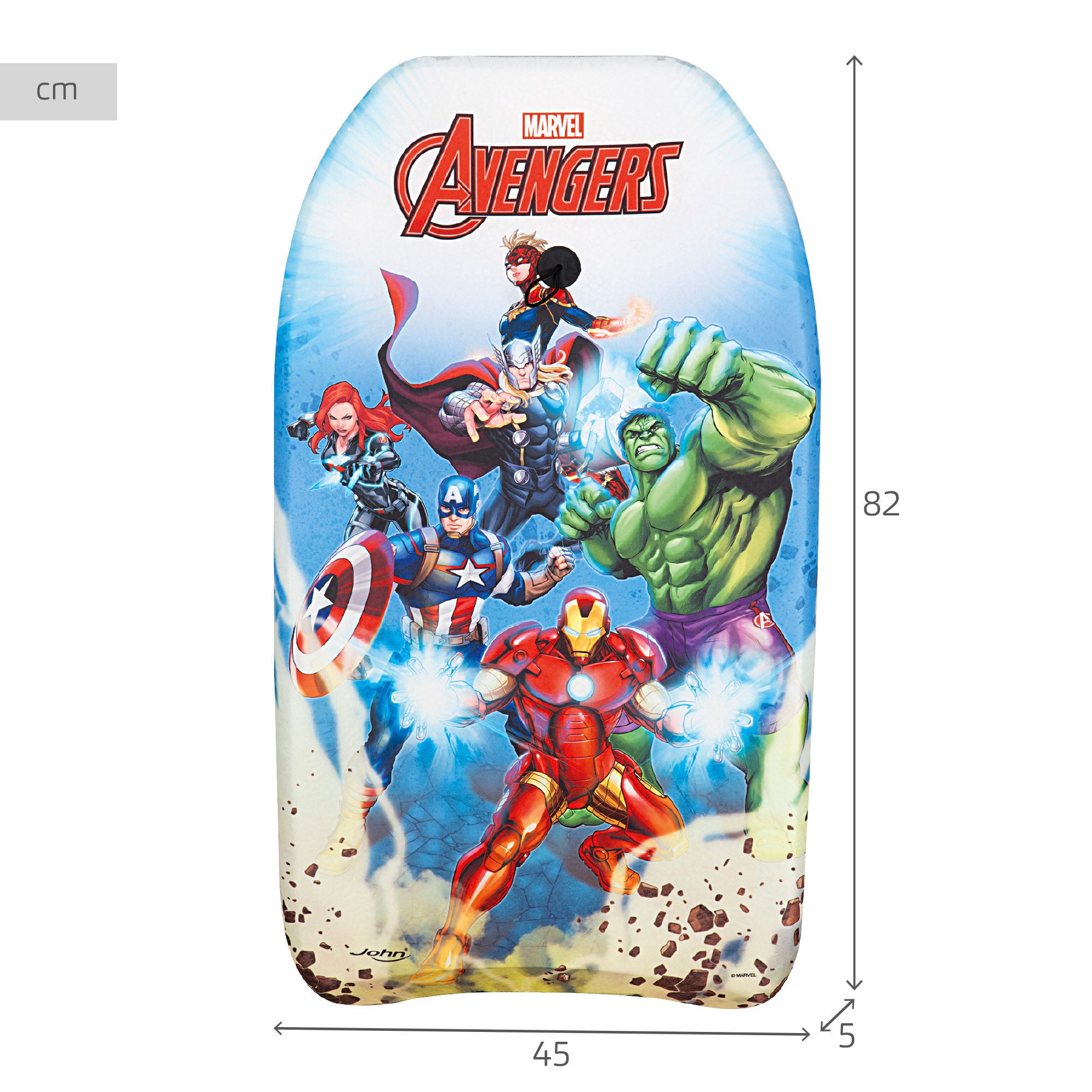 Prancha de bodyboard infantil dos Vingadores, 82 cm