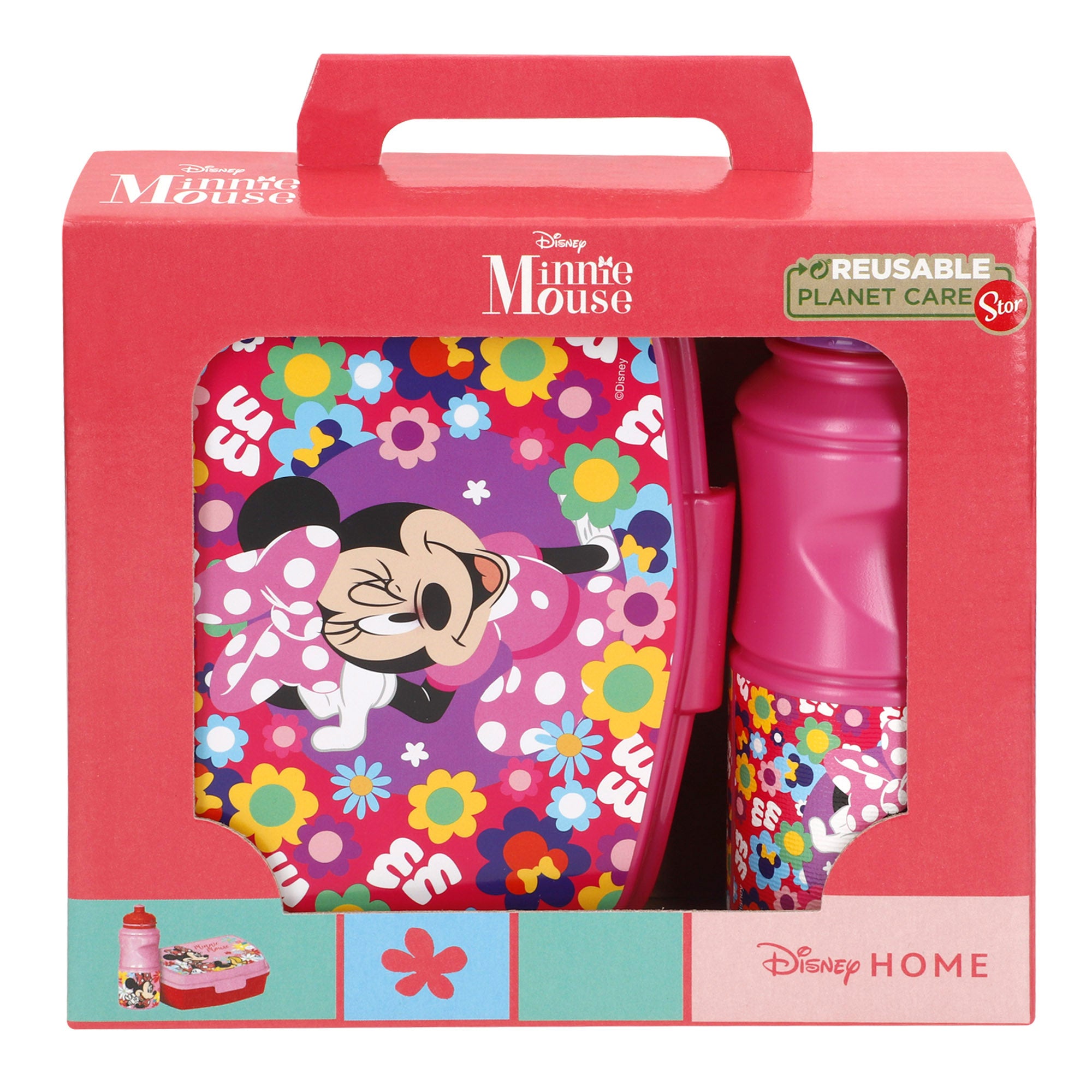 Conjunto de lancheira e garrafa da Minnie Mouse para criança