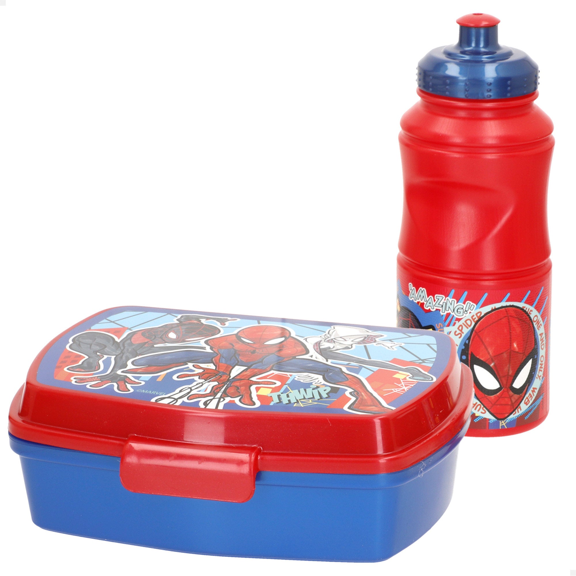 Kit Infantil do Homem-Aranha: Lancheira e Garrafa de 380ml para a Escola
