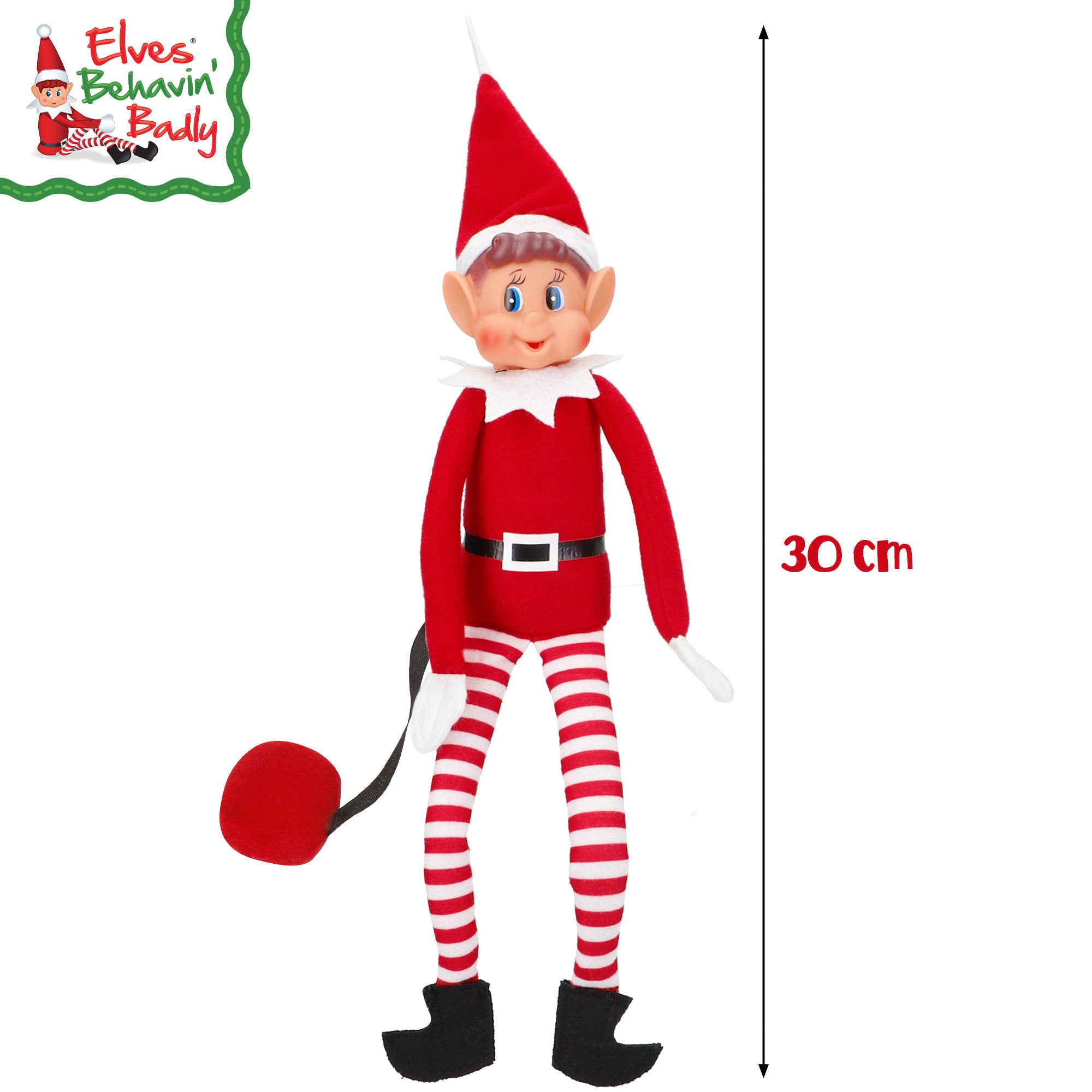 Elves Behavin' Badly Elfo atrevido original (rapaz ou rapariga) com íman magnético 25 cm