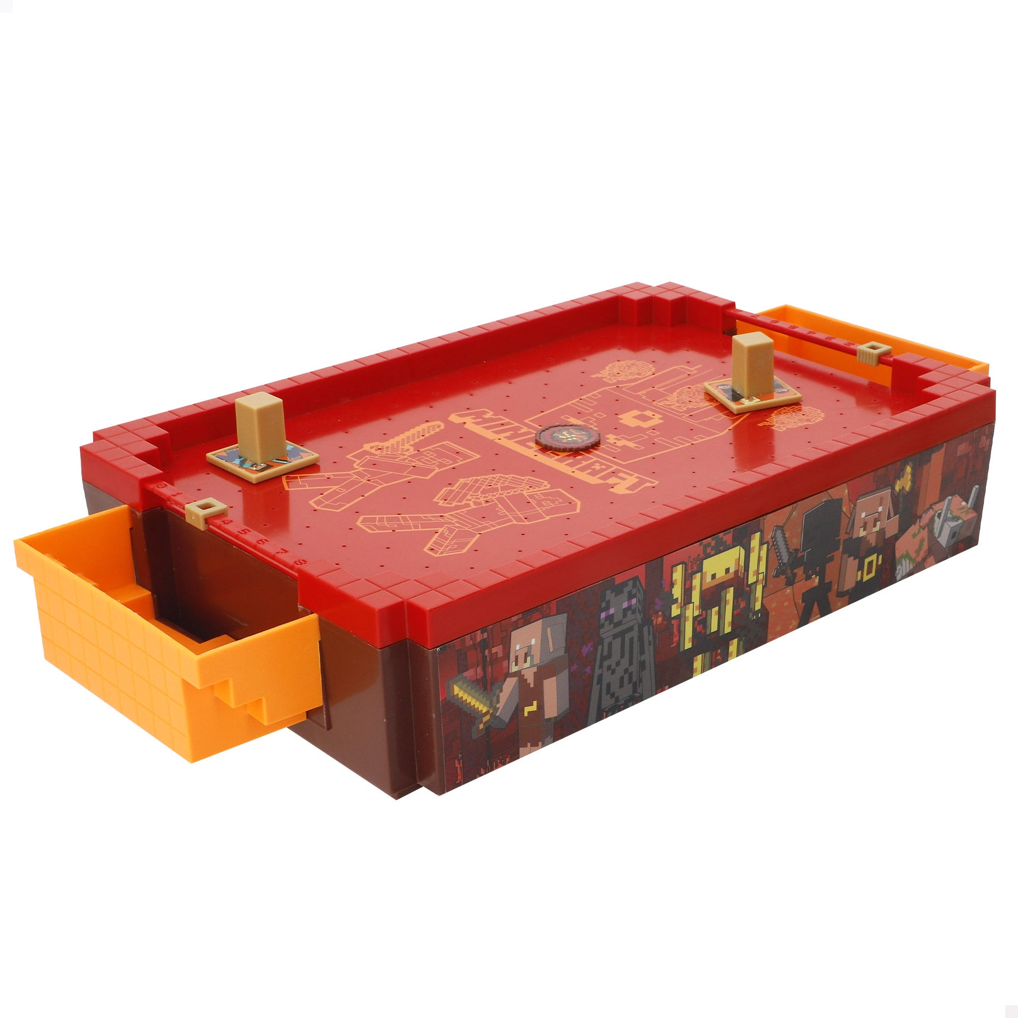 Mini mesa de air hockey do Minecraft no Nether