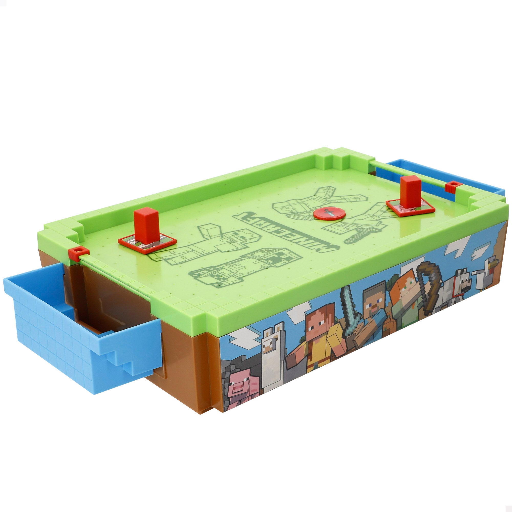 Mini mesa de air hockey do Minecraft Overworld 36x19x7,5 cm