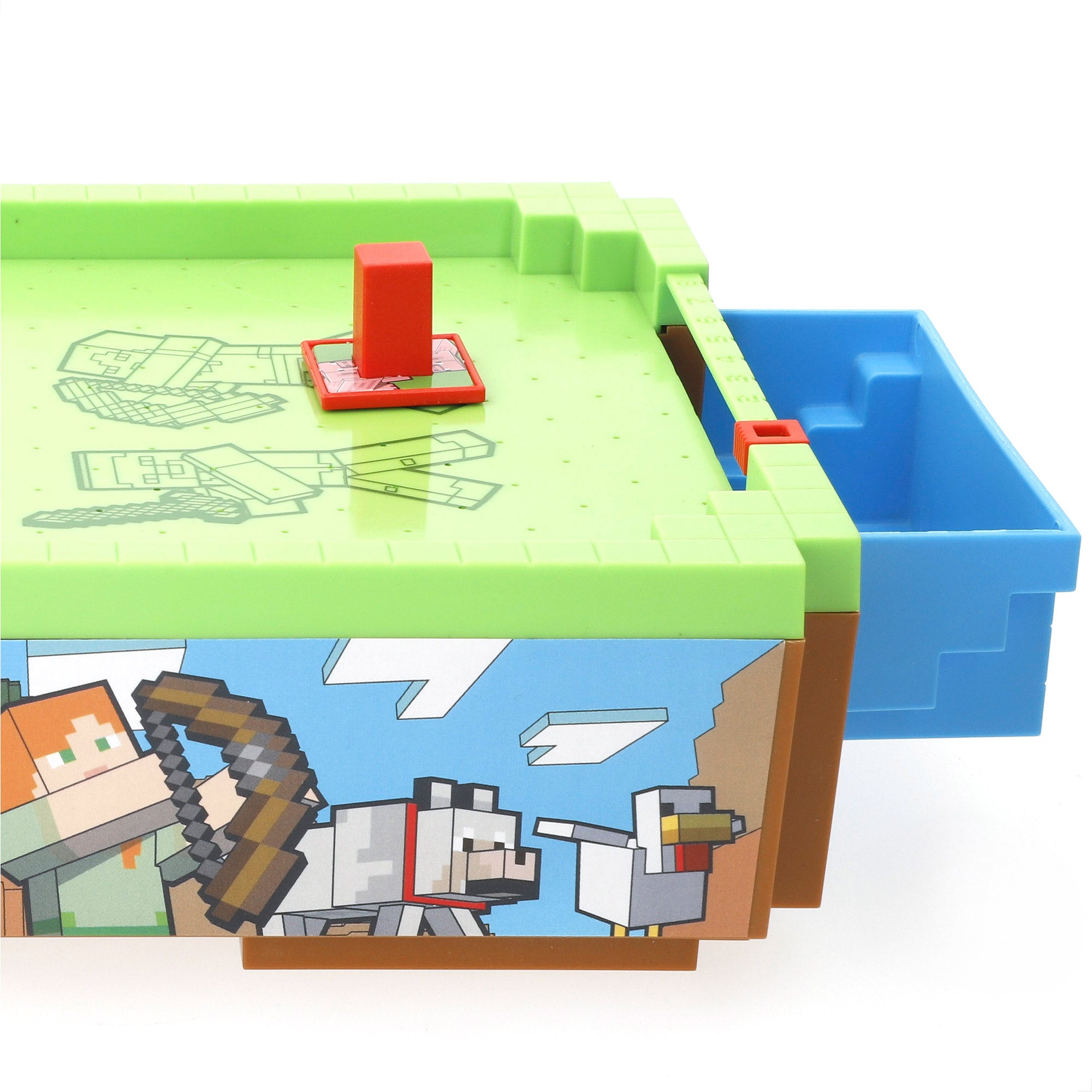 Mini mesa de air hockey do Minecraft Overworld 36x19x7,5 cm