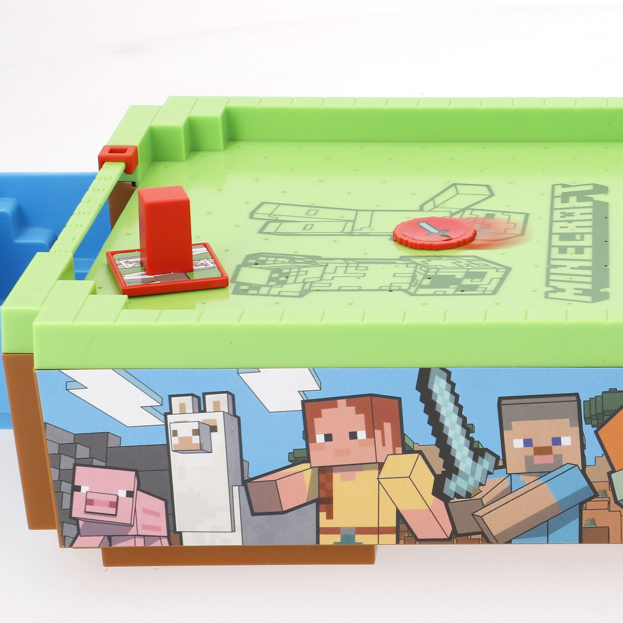 Mini mesa de air hockey do Minecraft Overworld 36x19x7,5 cm