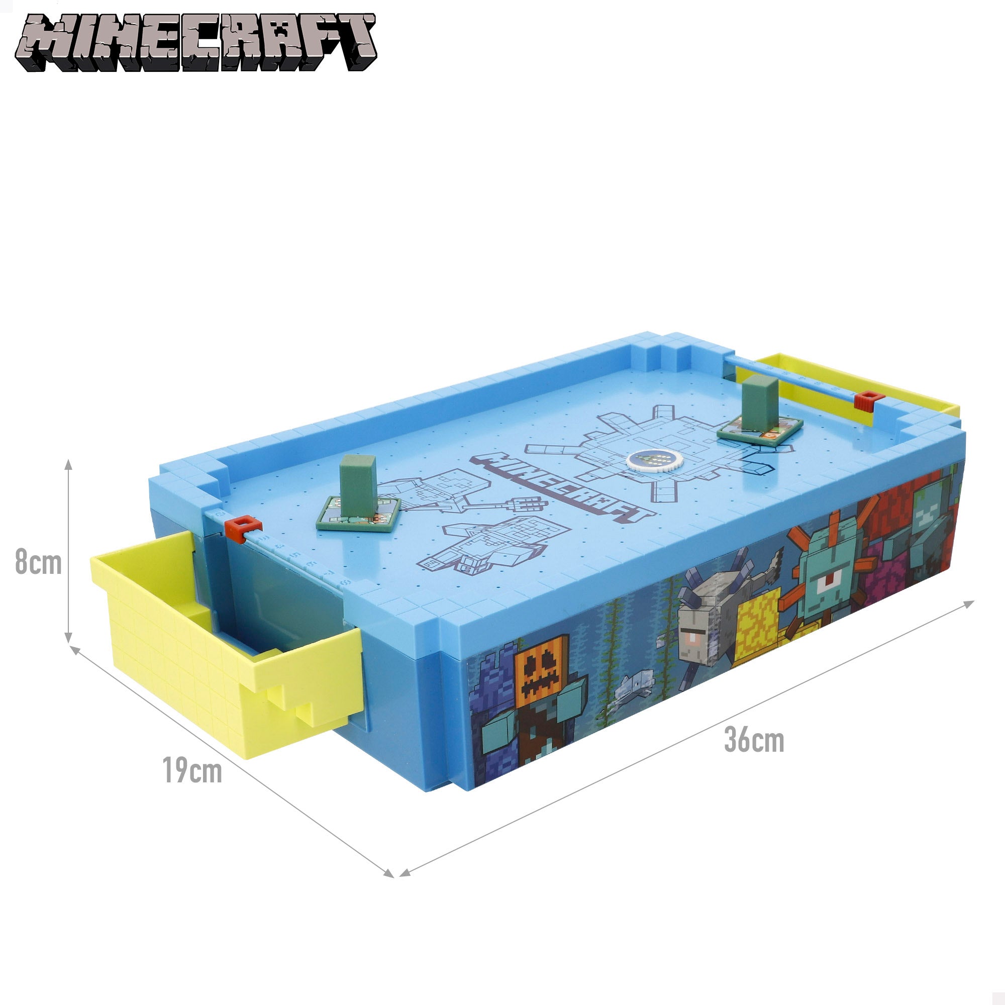 Mini mesa de air hockey do Minecraft subaquática