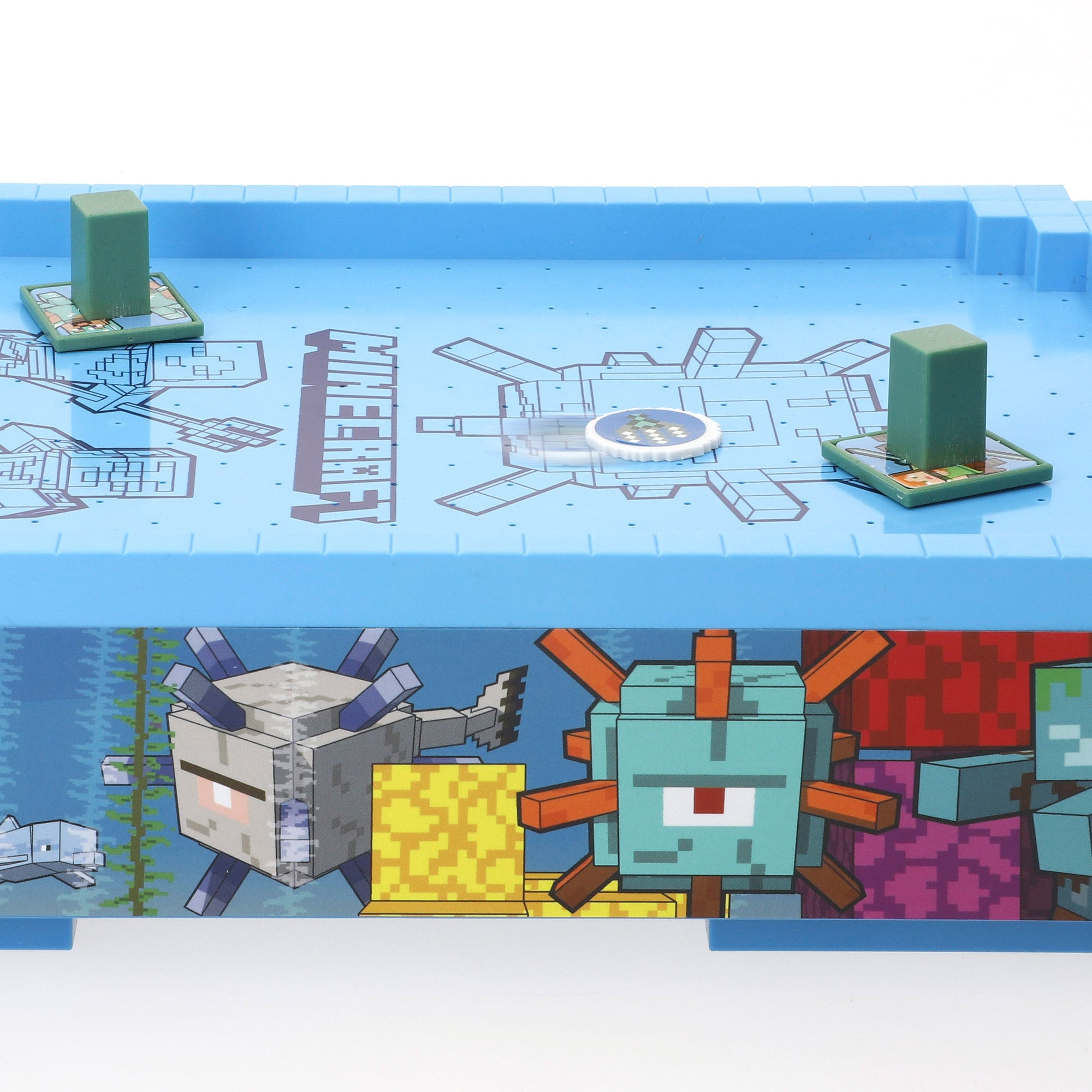 Mini mesa de air hockey do Minecraft subaquática