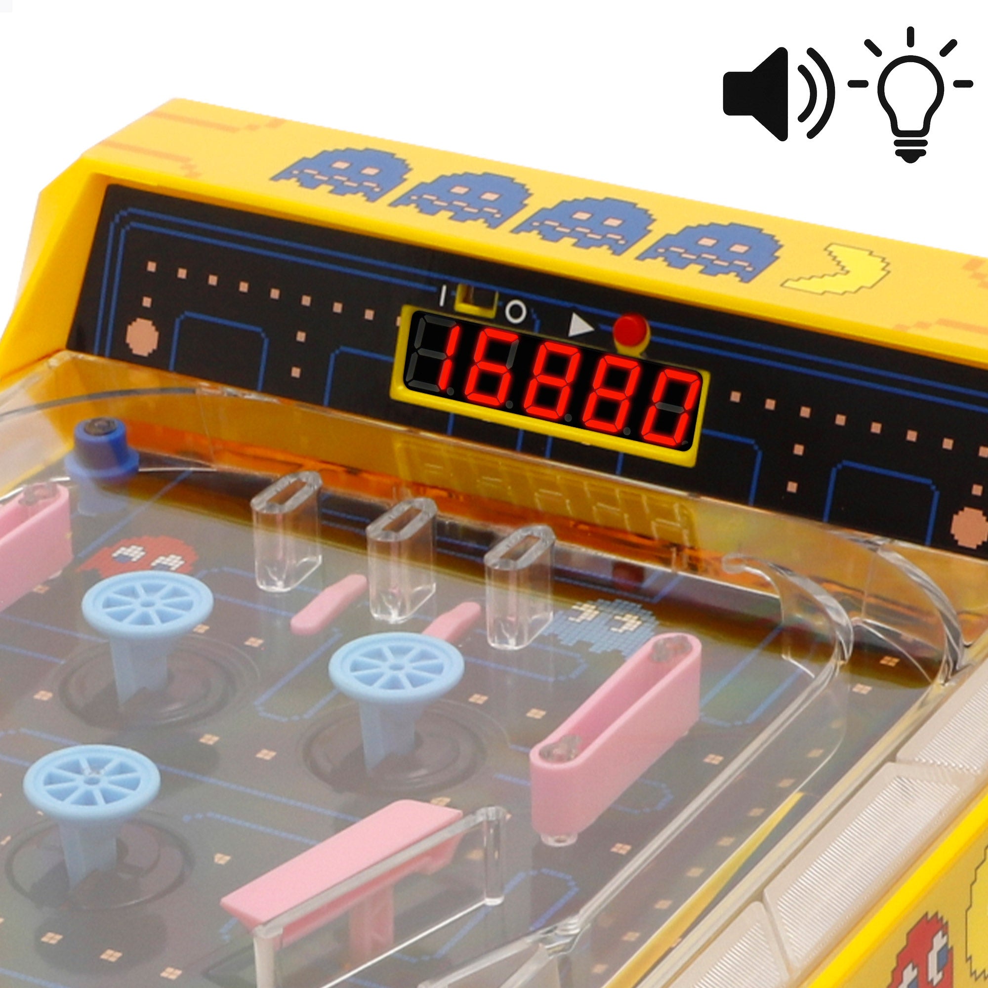 Arcade de mesa Pac-Man Pinball com luz e som.