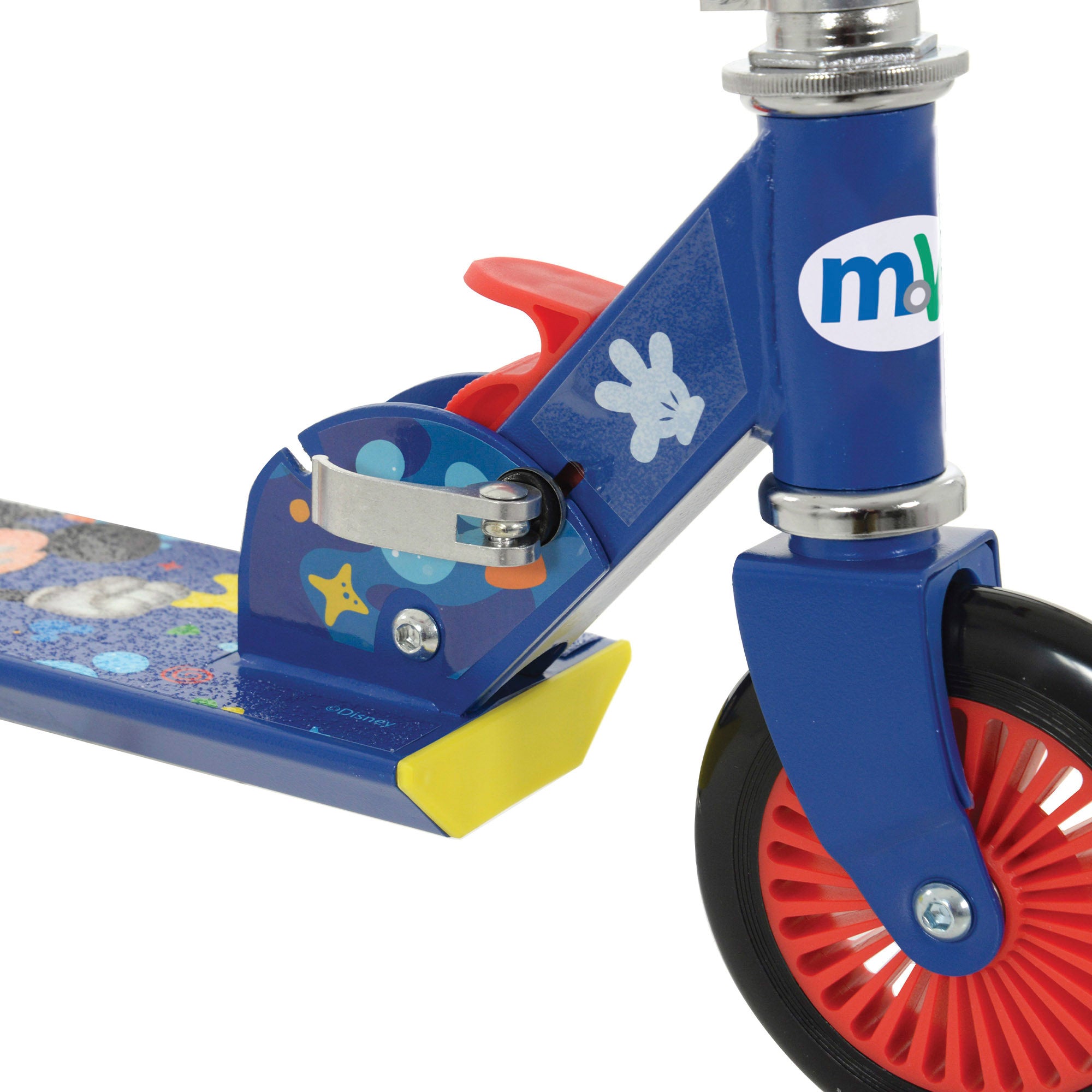 Trotinete dobrável Mickey com 2 rodas, capacidade máxima de 50 kg, com travão.