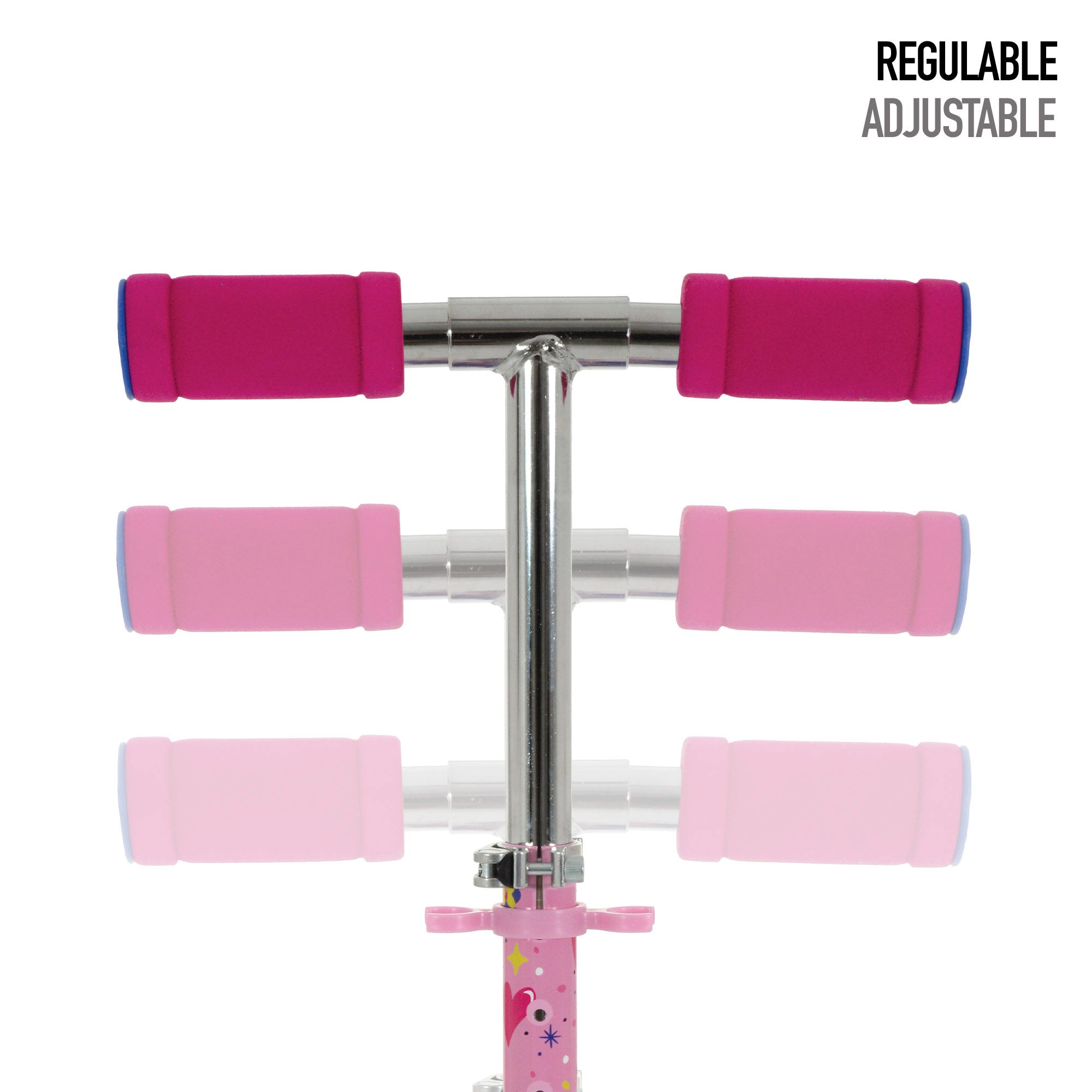 Trotinete dobrável Minnie com 2 rodas, capacidade máxima de 50 kg e travão.