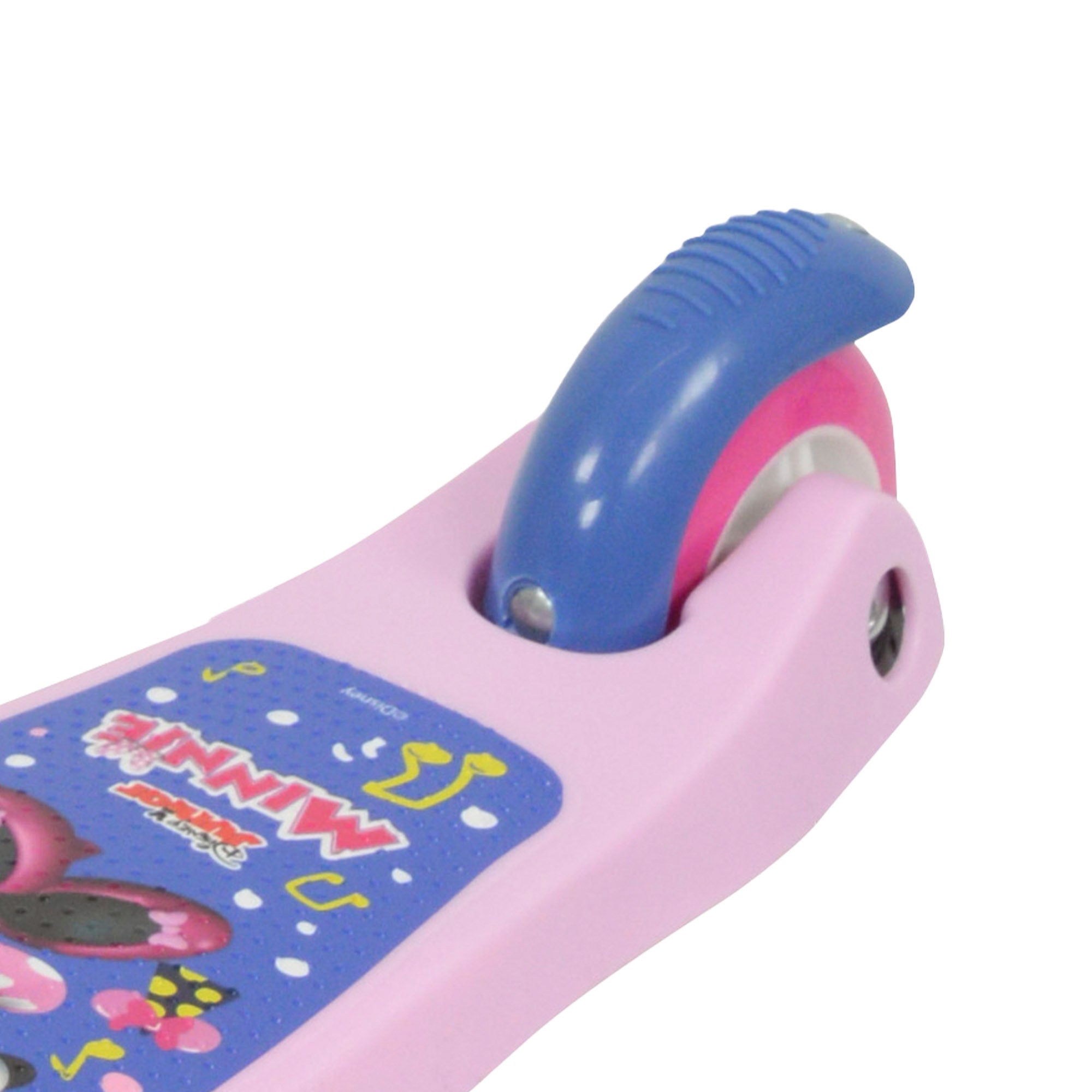 Trotinete Minnie Mouse de 3 rodas, capacidade máxima de 20 kg, com luzes e travão.