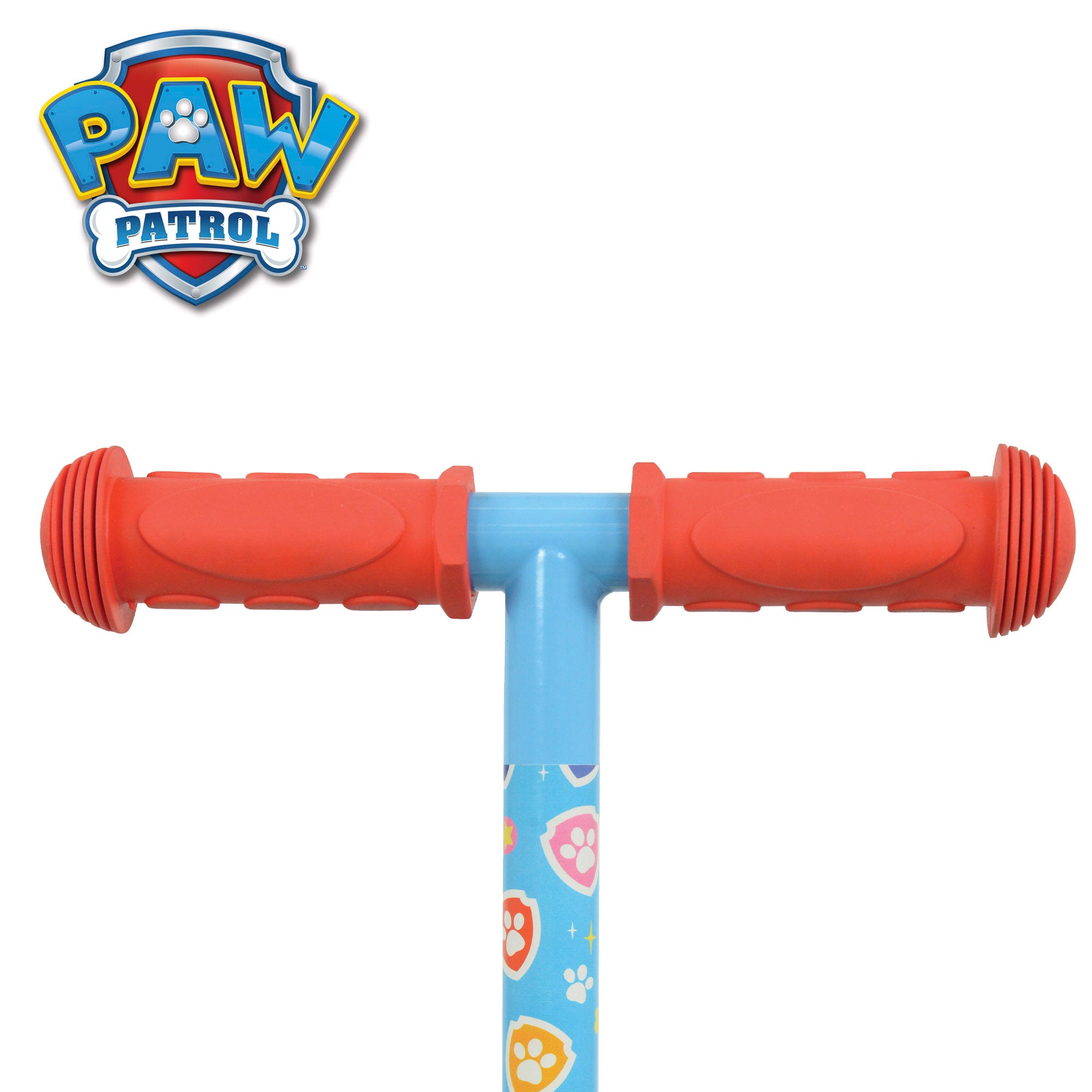 Trotinete de 3 rodas da Patrulha Pata, capacidade máxima de 20 kg, com luzes e travão.