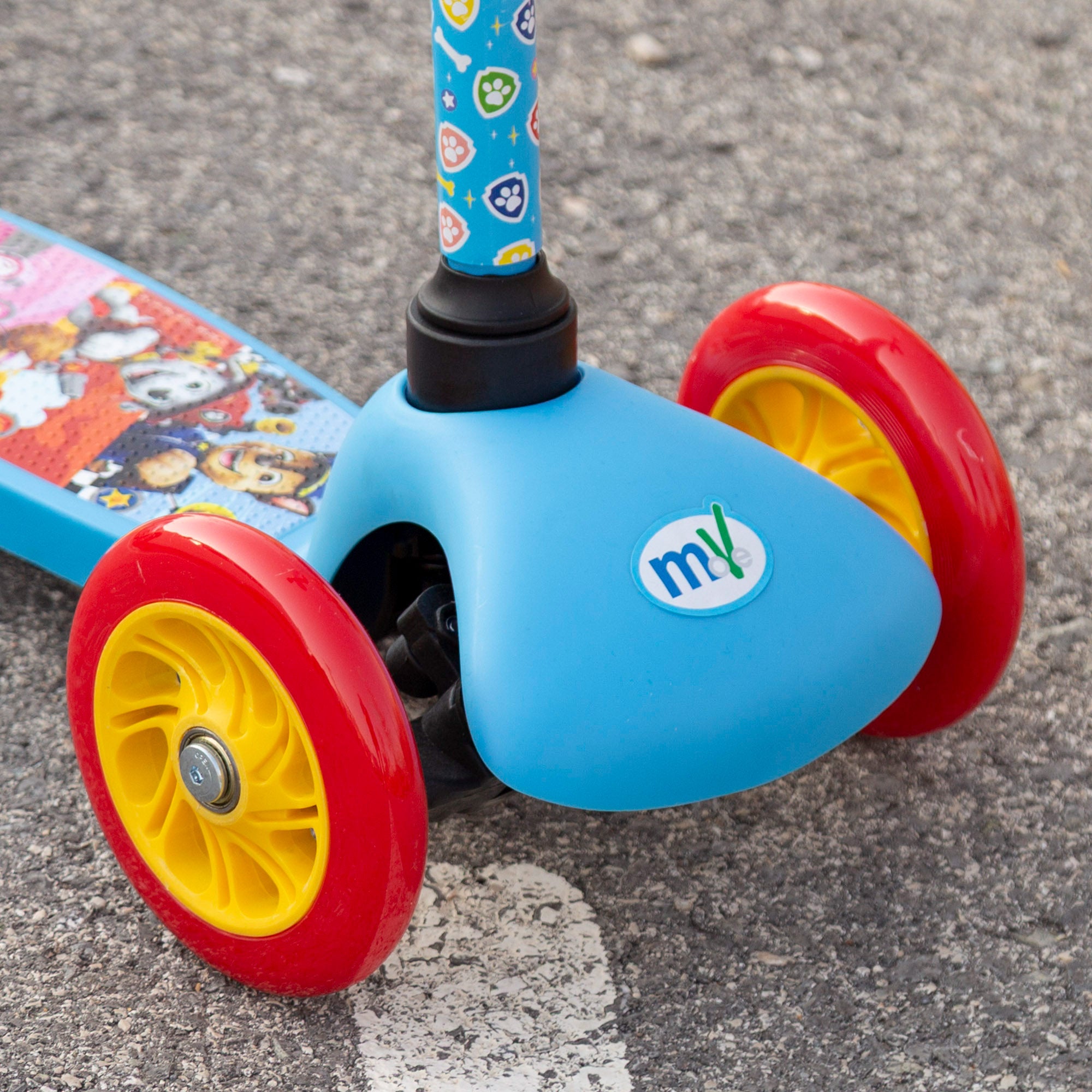 Trotinete infantil de 3 rodas Patrulha Pata Chase com bolso frontal