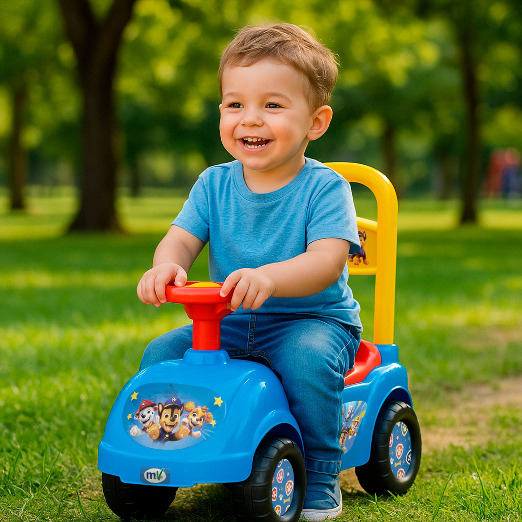 Brinquedo Patrulha Pata para Montar com Telefone, Buzina e Espaço para Guardar Coisas