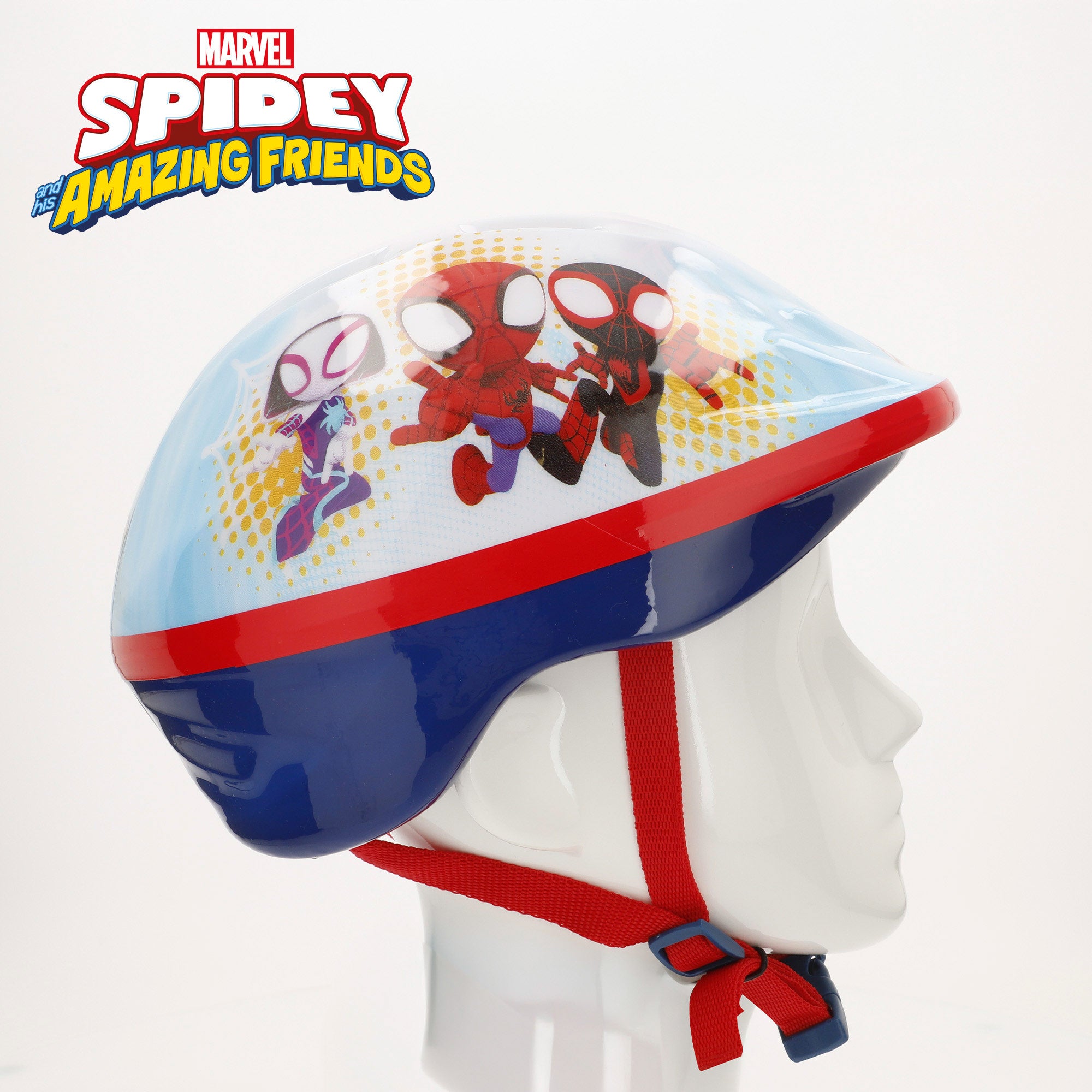 Capacete infantil Homem-Aranha, tamanhos 48-52 cm