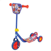 Trotinete Spidey de 3 rodas, dimensões 58x36x65-70 cm, peso máximo de 20 kg, a partir dos 2 anos de idade.