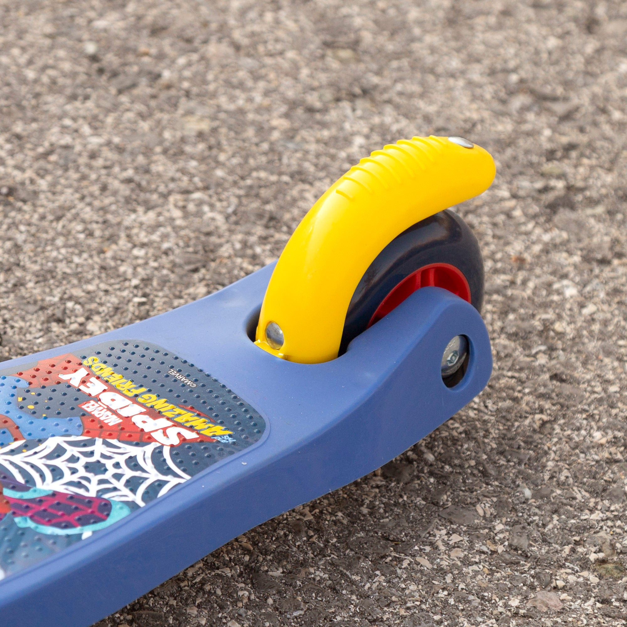 Trotinete infantil de 3 rodas do Homem-Aranha com bolso