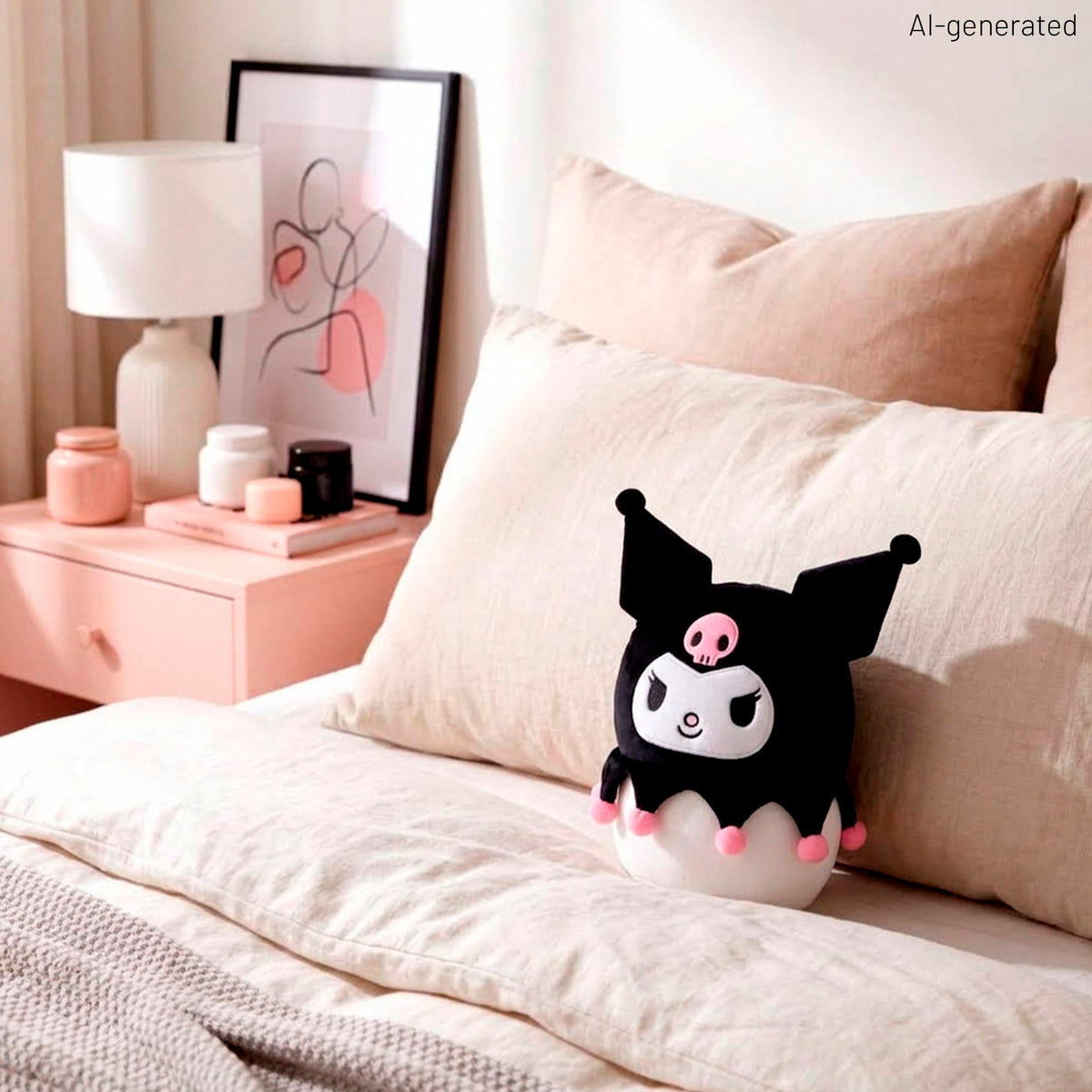 Almofada de peluche Kuromi 22 cm + 3 anos