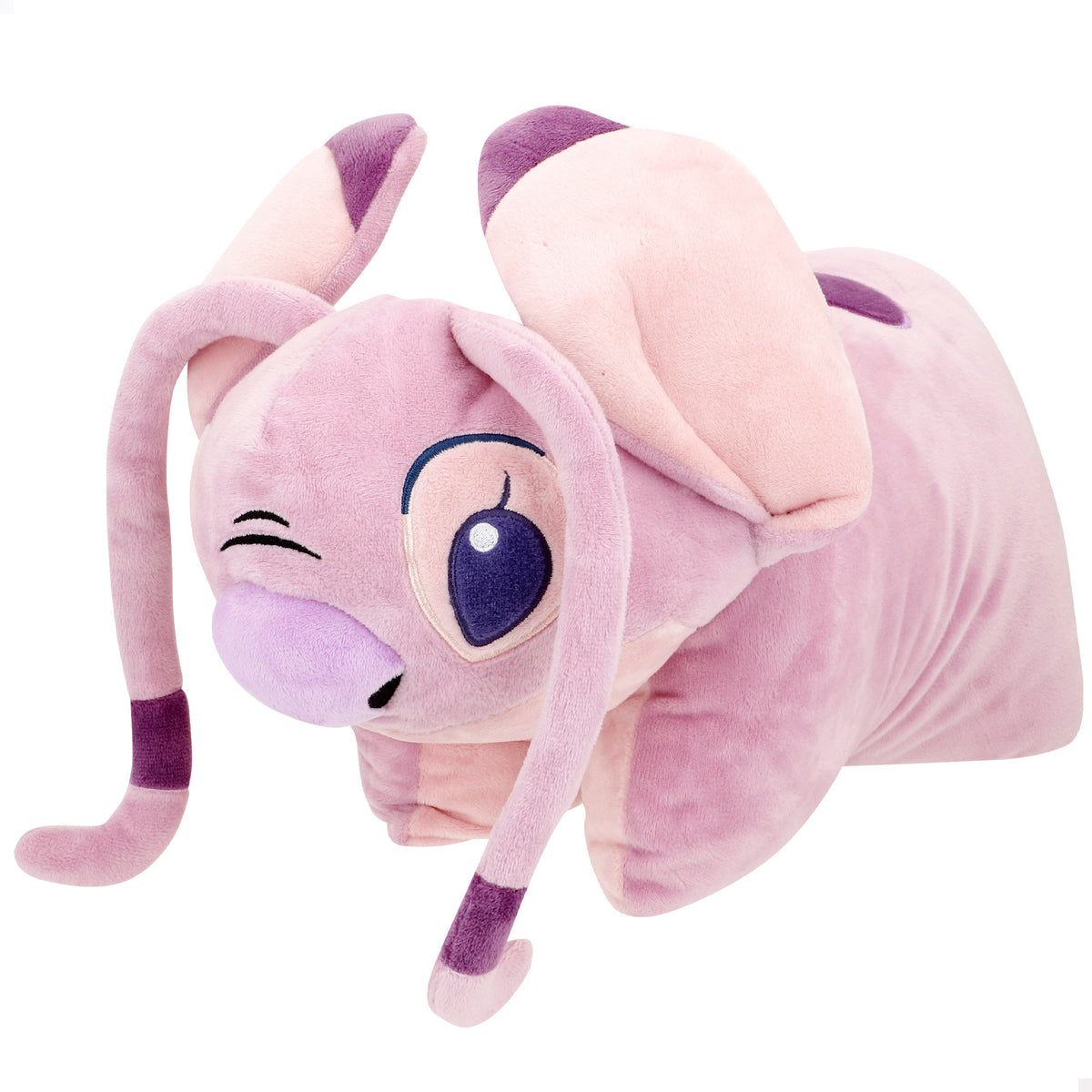 Stitch Cojín peluche 2 en 1 Angel suave y aterciopelado