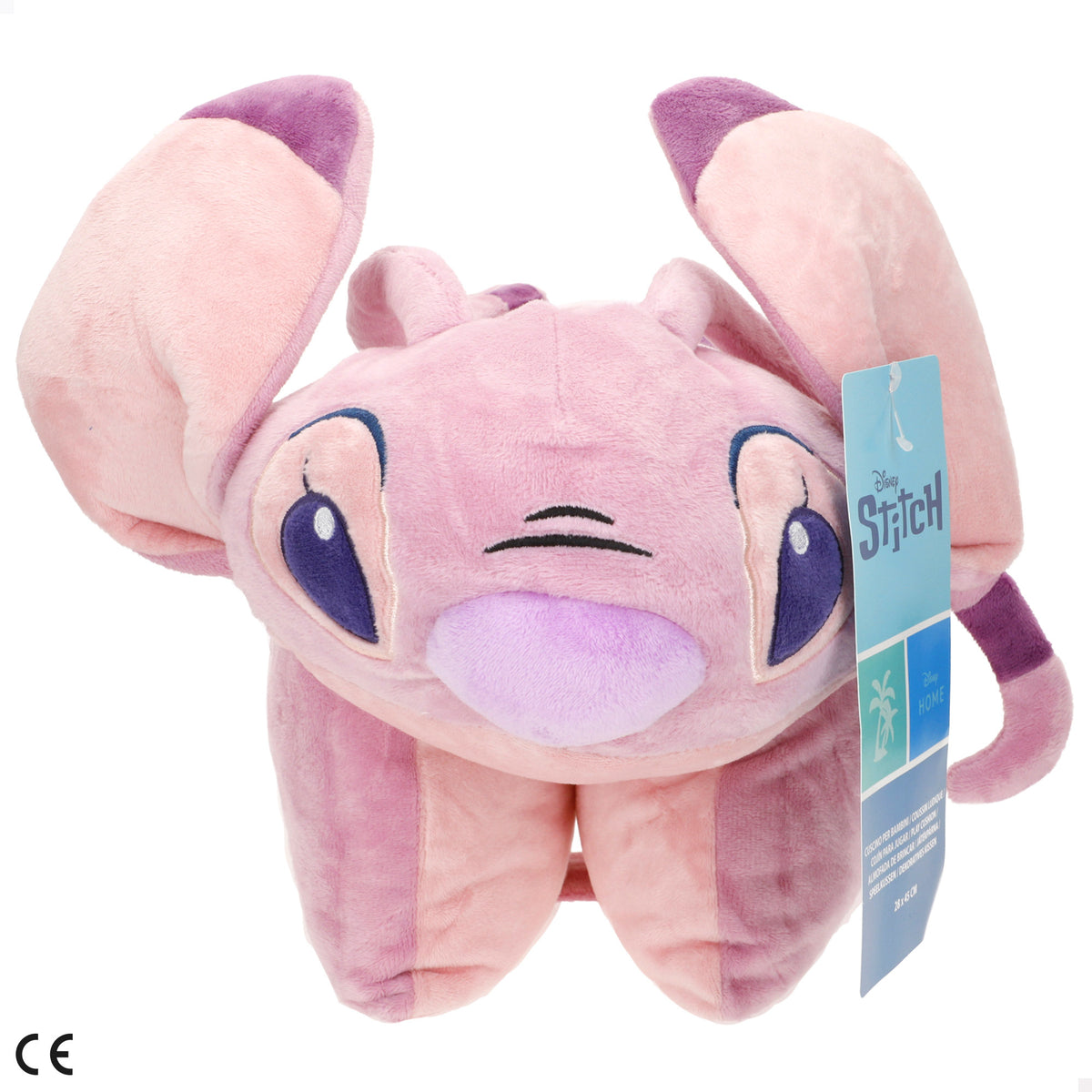 Stitch Cojín peluche 2 en 1 Angel suave y aterciopelado