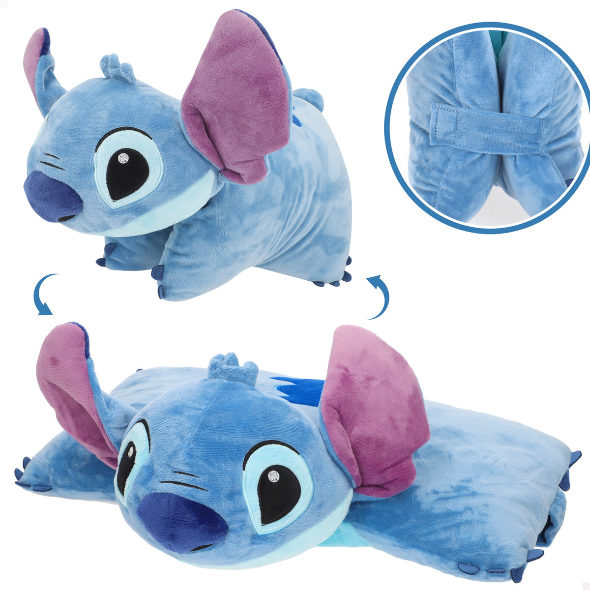 Almofada de peluche 2 em 1 Stitch suave e aveludada