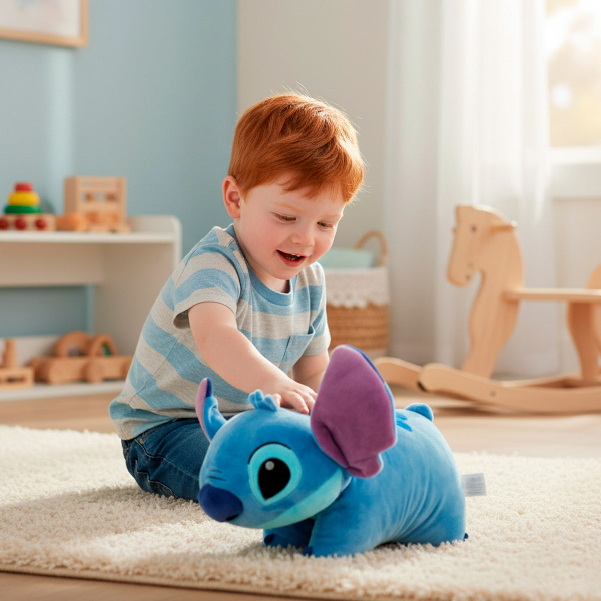 Almofada de peluche 2 em 1 Stitch suave e aveludada
