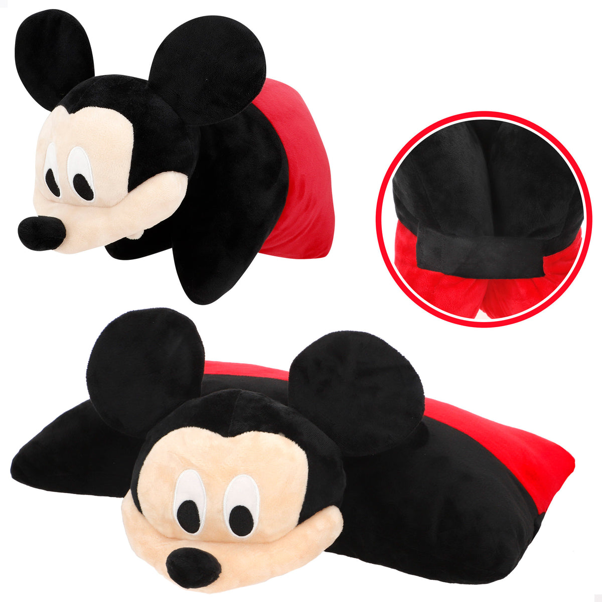 Almofada de peluche 2 em 1 Mickey suave e aveludada