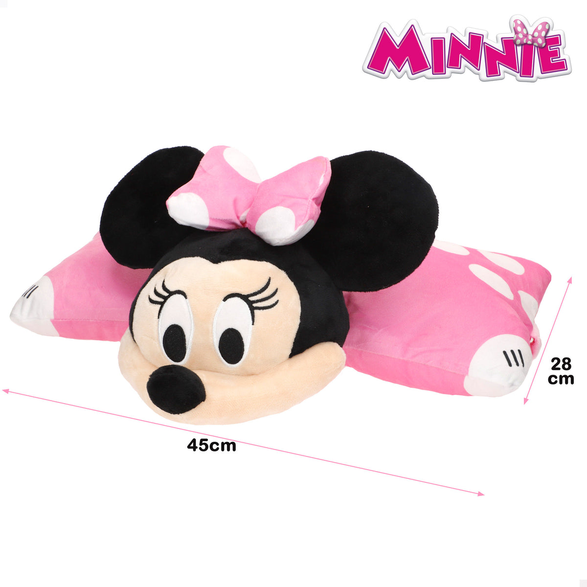 Almofada de peluche Minnie 2 em 1 macia e aveludada