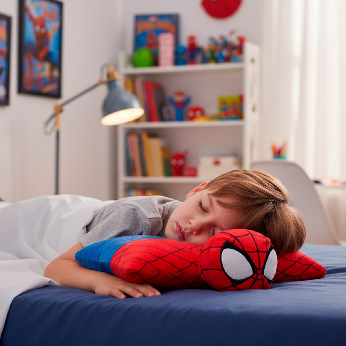 Almofada de peluche 2 em 1 Spider-Man, suave e aveludada