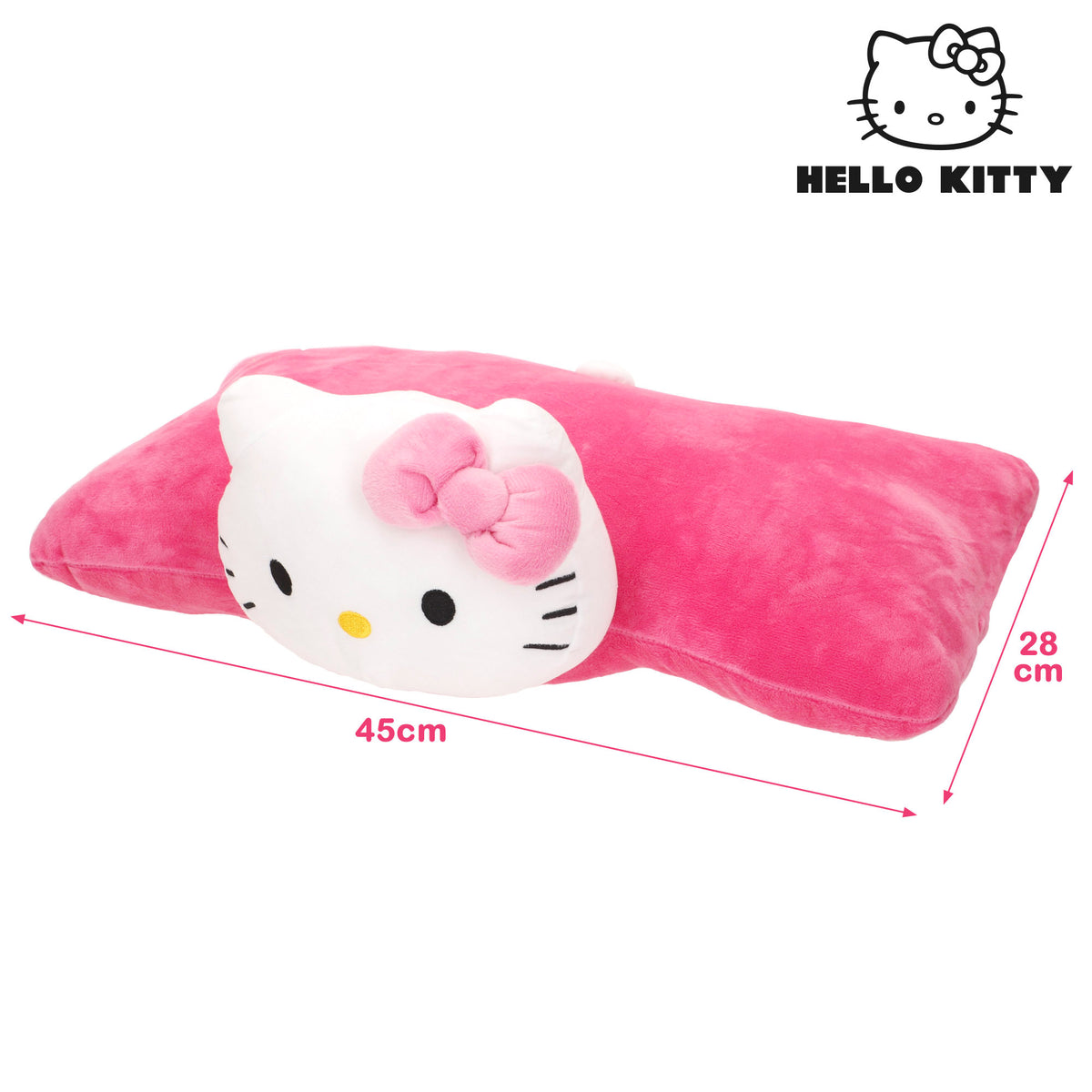 Almofada de peluche 2 em 1 Hello Kitty suave e aveludada