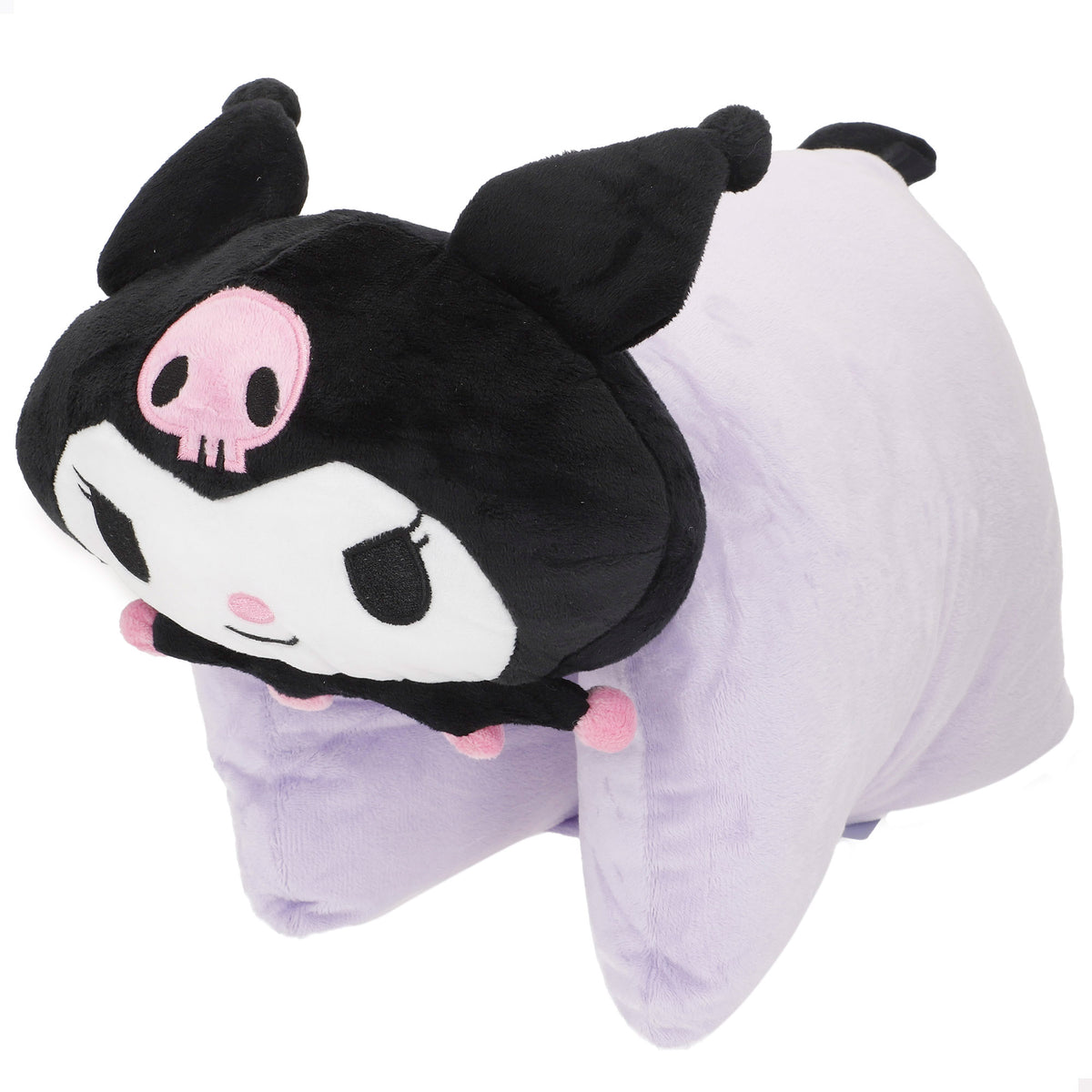 Almofada de peluche 2 em 1 Kuromi macia e aveludada