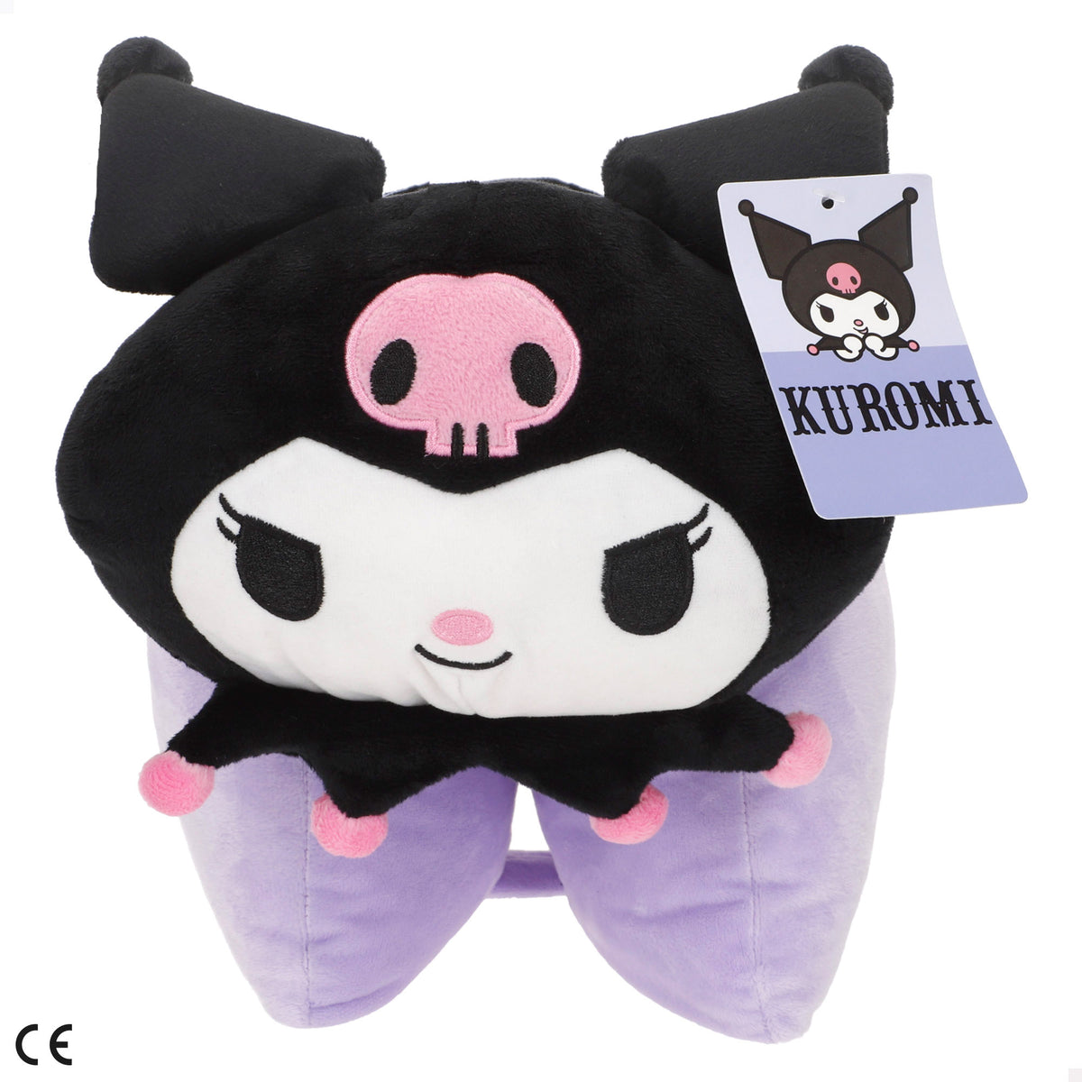 Almofada de peluche 2 em 1 Kuromi macia e aveludada