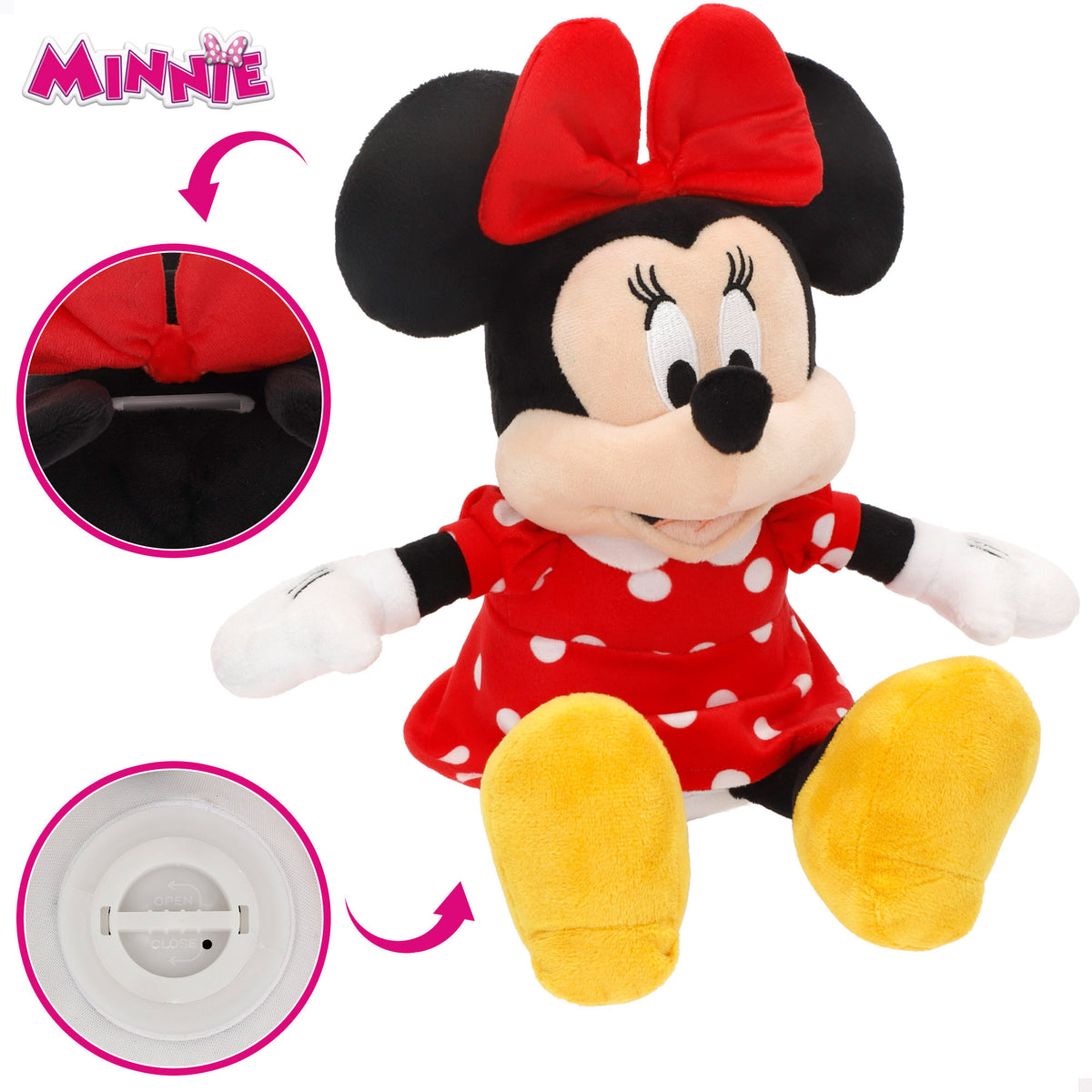 Mealheiro de peluche Minnie para crianças 20 cm