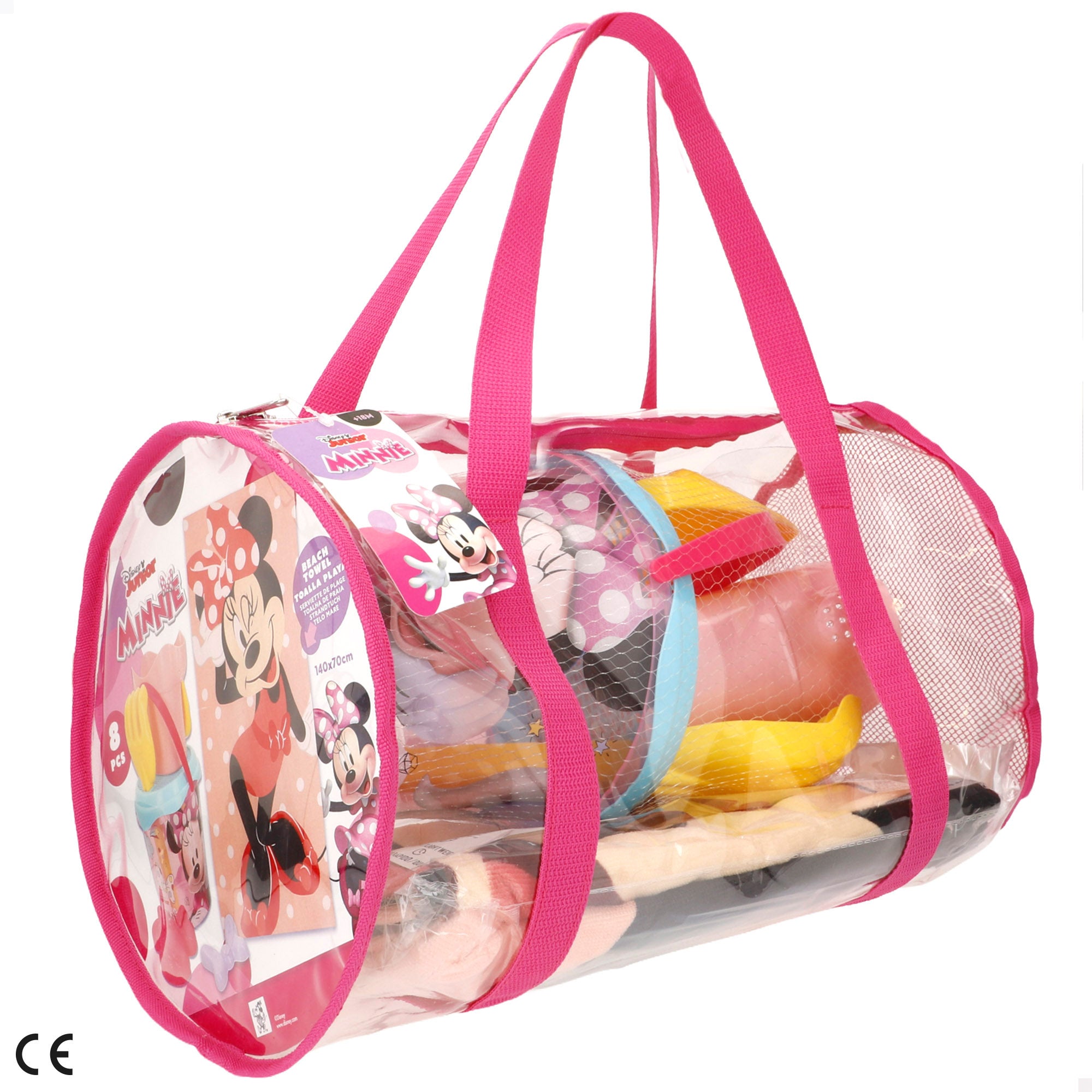 Minnie Set cubo de praia com toalha, acessórios e saco