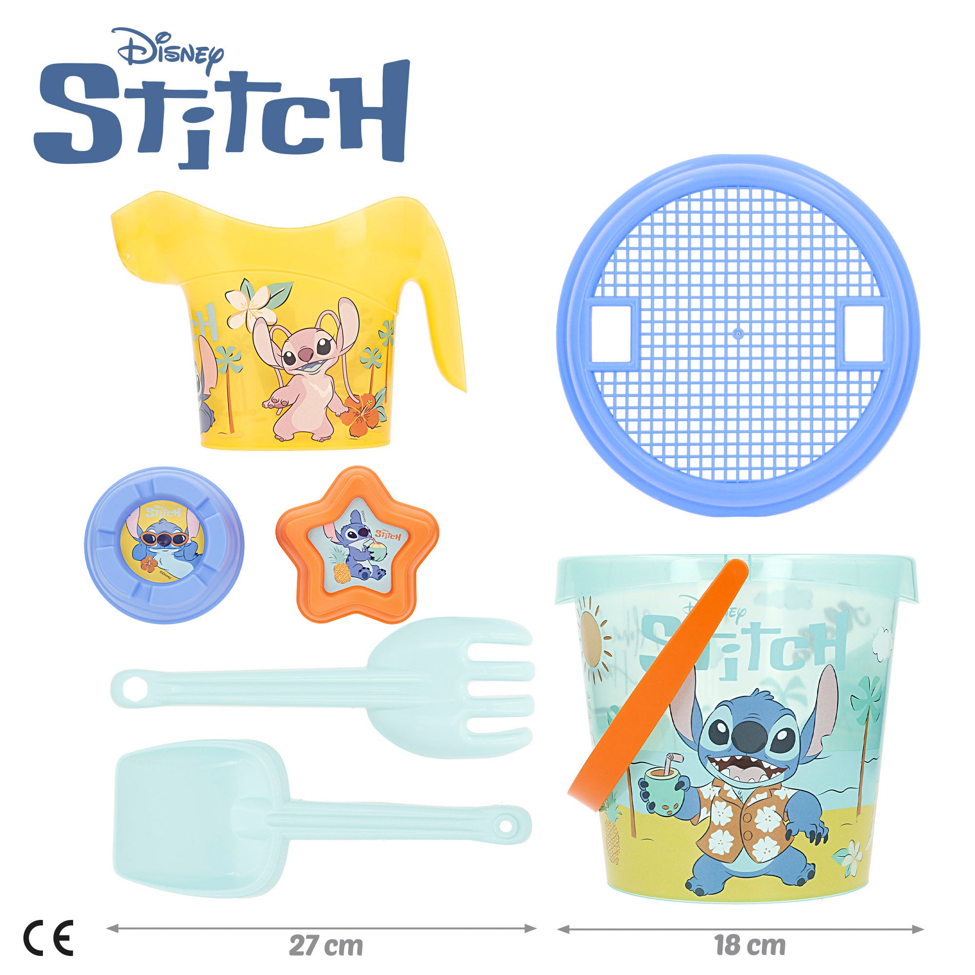 Conjunto de praia Stitch com toalha, acessórios e saco