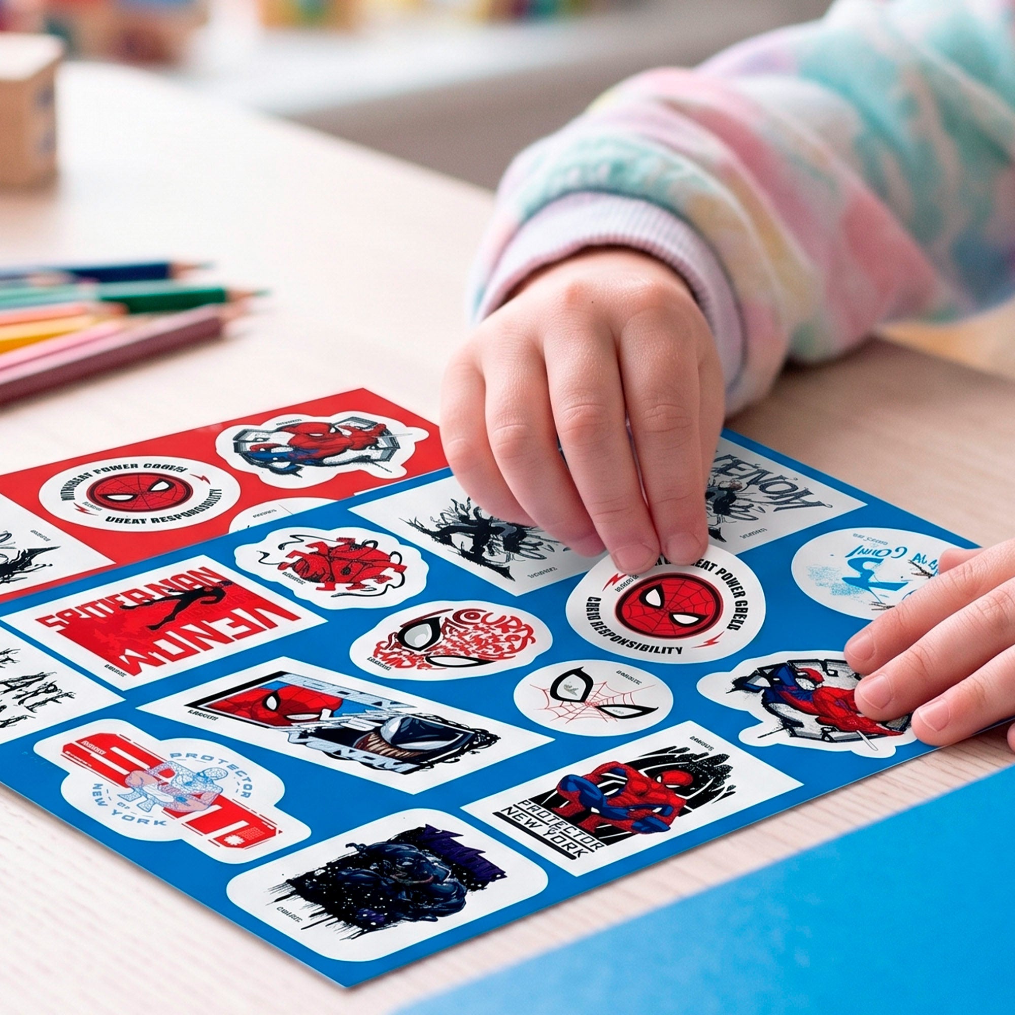 Homem-Aranha Conjunto de desenho com acessórios +3 anos