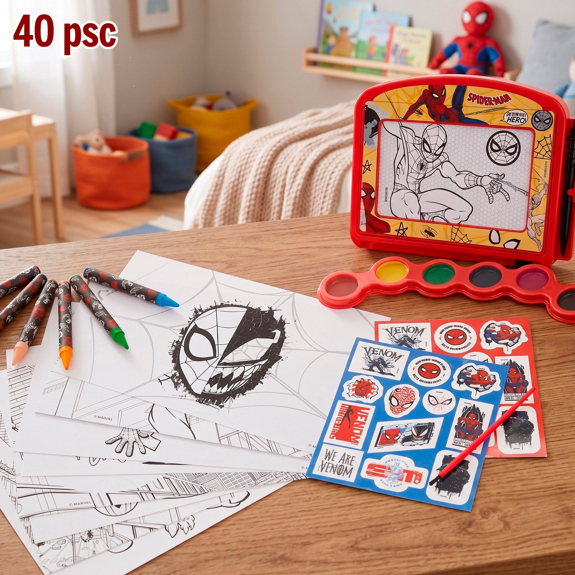 Homem-Aranha Conjunto de desenho com acessórios +3 anos